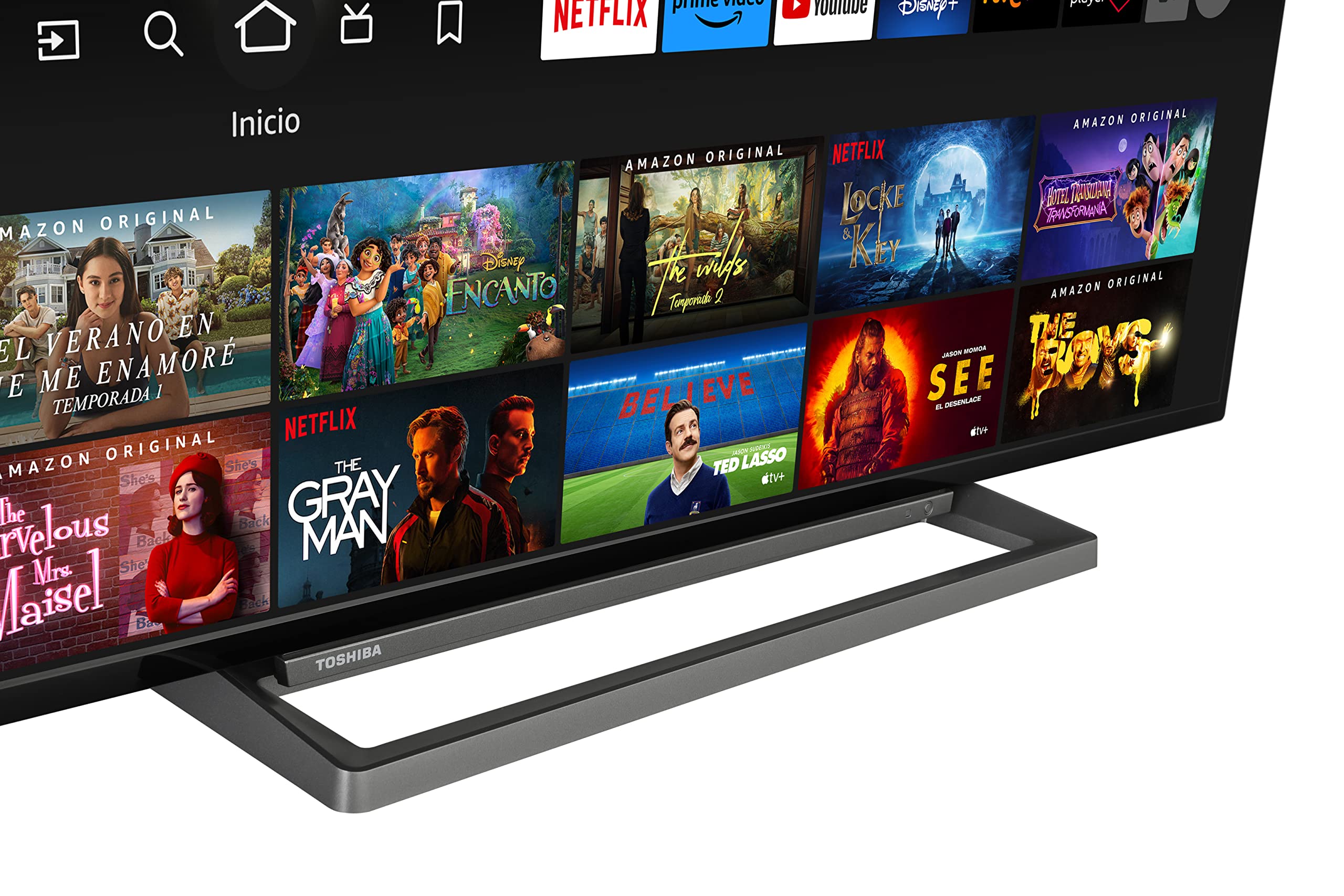 Toshiba Smart Fire TV 55" Ultra HD 55UF3D63DA, TV 4K 55 Pollici con Alexa Integrata, Televisore LED Compatibile con Alexa, DVB-T2, Tecnologia LED, Dolby Vision HDR10, HDMI 2.1, Dolby Atmos