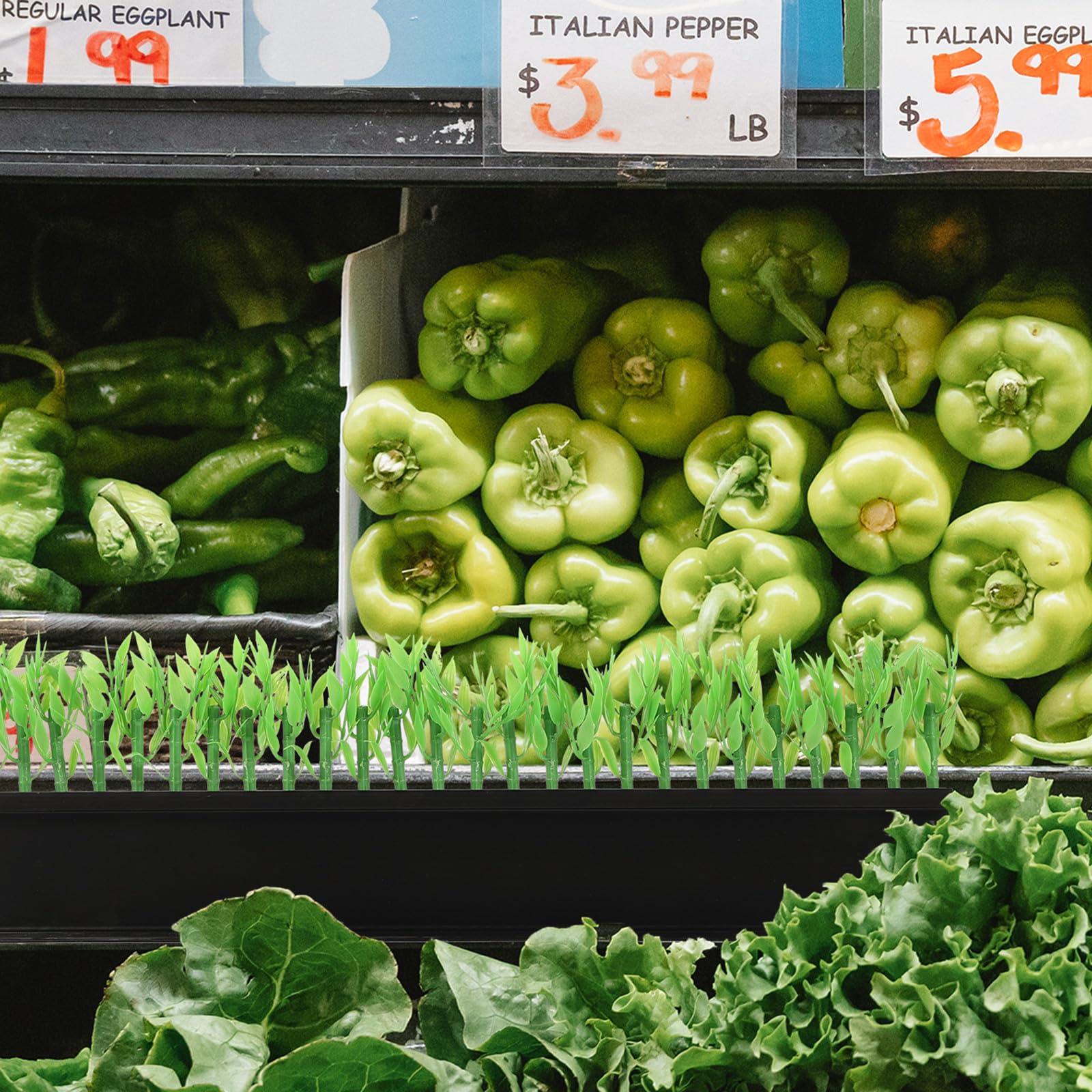 SHINEOFI PVC Regaltrennwand L-förmig mit Glatter Oberfläche für Frische Lebensmittel und Fleischabteilung zur Effizienten Warenorganisation im Supermarkt