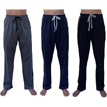 3 Saver Pack Premium 100% Cotton Jersey Knit Pajama Pant Bottoms - Yarn-dye