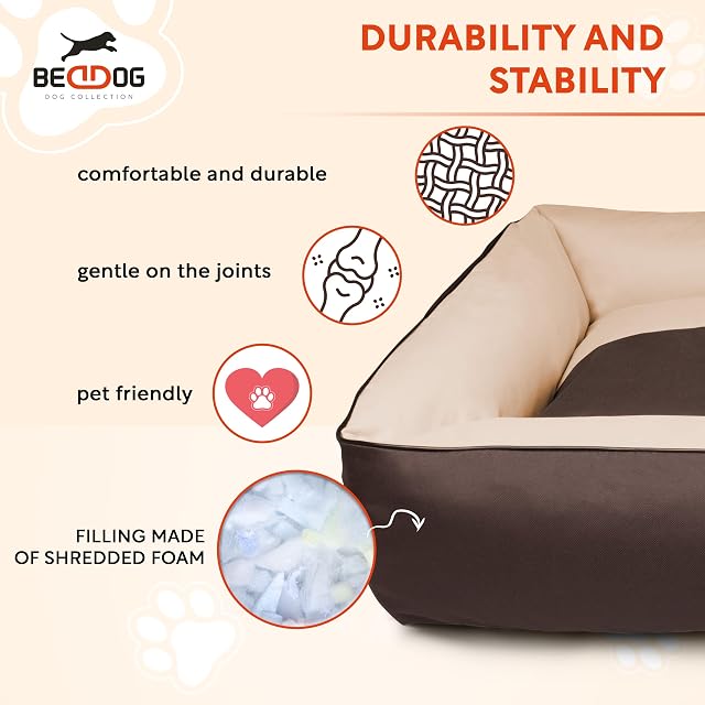 Foto 8 de 8 de BedDog Zara - Cama para Perros con Funda extraíble y Lavable, sofá para Perros medianos XL