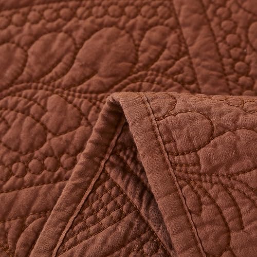 Miniatura 9 de Brandream Juego de 2 fundas de almohada acolchadas de algodón con hojas blancas, tamaño estándar, cómodas, suaves y decorativas