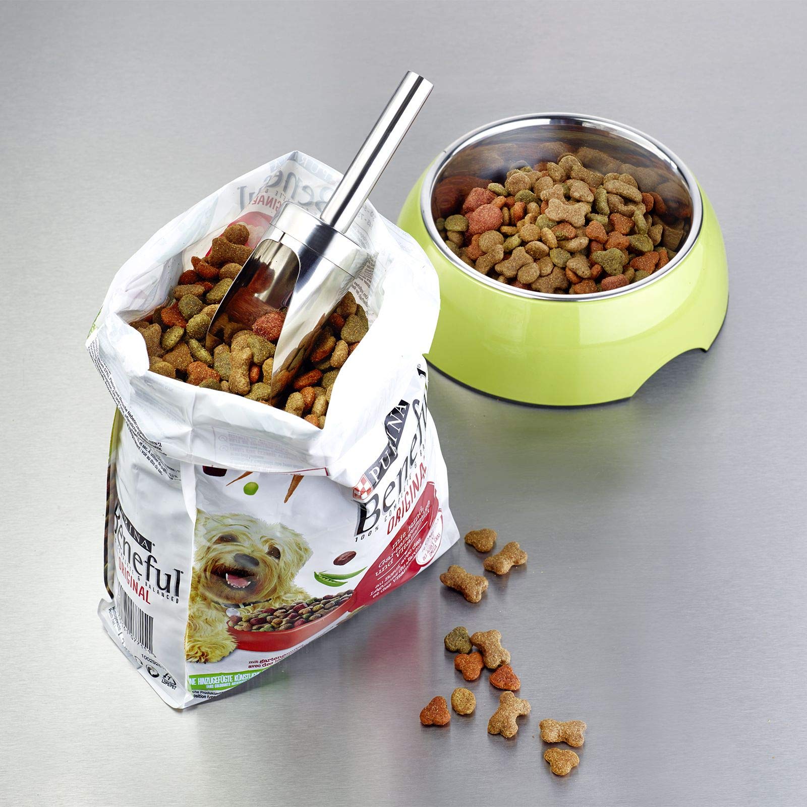 Westmark Afweeg-/voederschep, inhoud: 120 ml (ca. 105 g meel), rond, roestvrij staal, zilver, 91122270