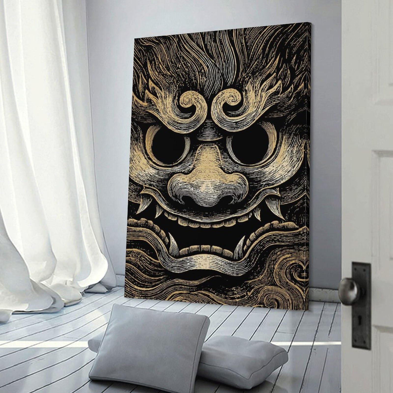 Affiche masque de démon japonais cadeau décoration murale original - 6