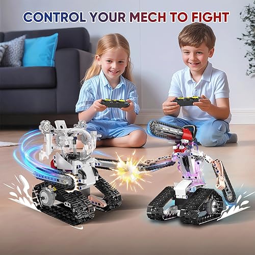 Miniatura 2 de Kit de construcción de robot STEM 5 en 1 para niños, aplicación y control remoto, juego de erector RC para niños bloques 419 piezas, regalo