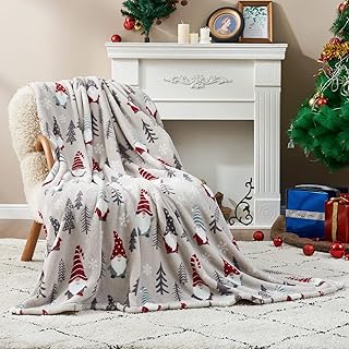 Cozy Bliss Gnome Throw Blanket Christmas Blanket Warm Milky Plush™ Throw Blanket, Ultra Soft Cozy Throw Blanket for Couch, Sofa and Bed (Xmas Gnome, 50"x60")
