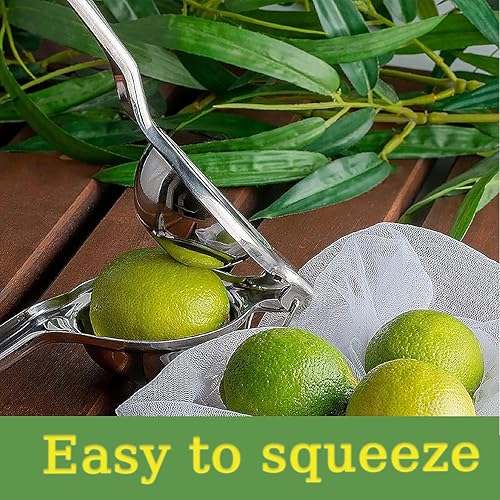 Miniatura 9 de Exprimidor manual de limón resistente, exprimidor de prensa de cítricos de extracción máxima para limón, naranja, lima, acero inoxidable
