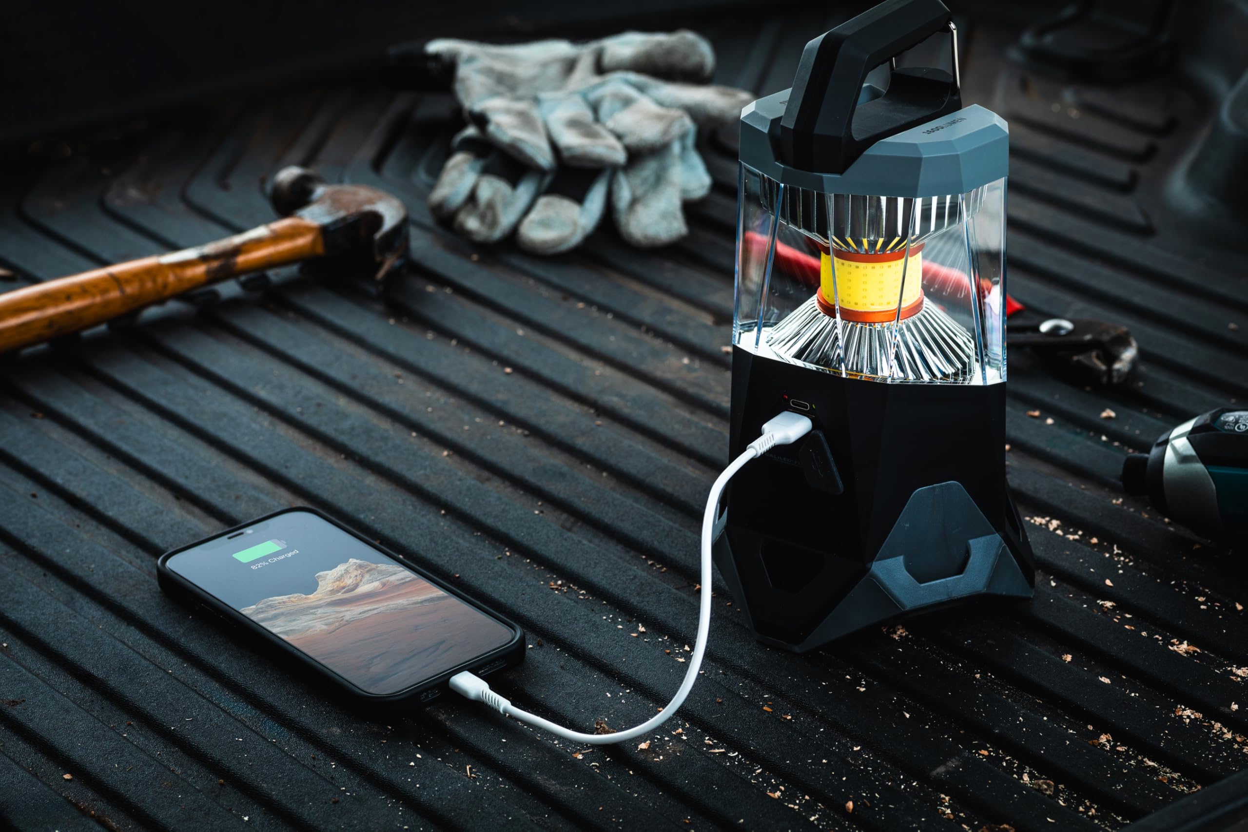 NEBO Galileo 1600 Flex - 1600 Lumen Laterne - Wiederaufladbare Campingleuchte & Powerbank - 360° LED Beleuchtung & IPX4 Wasserdichtigkeit