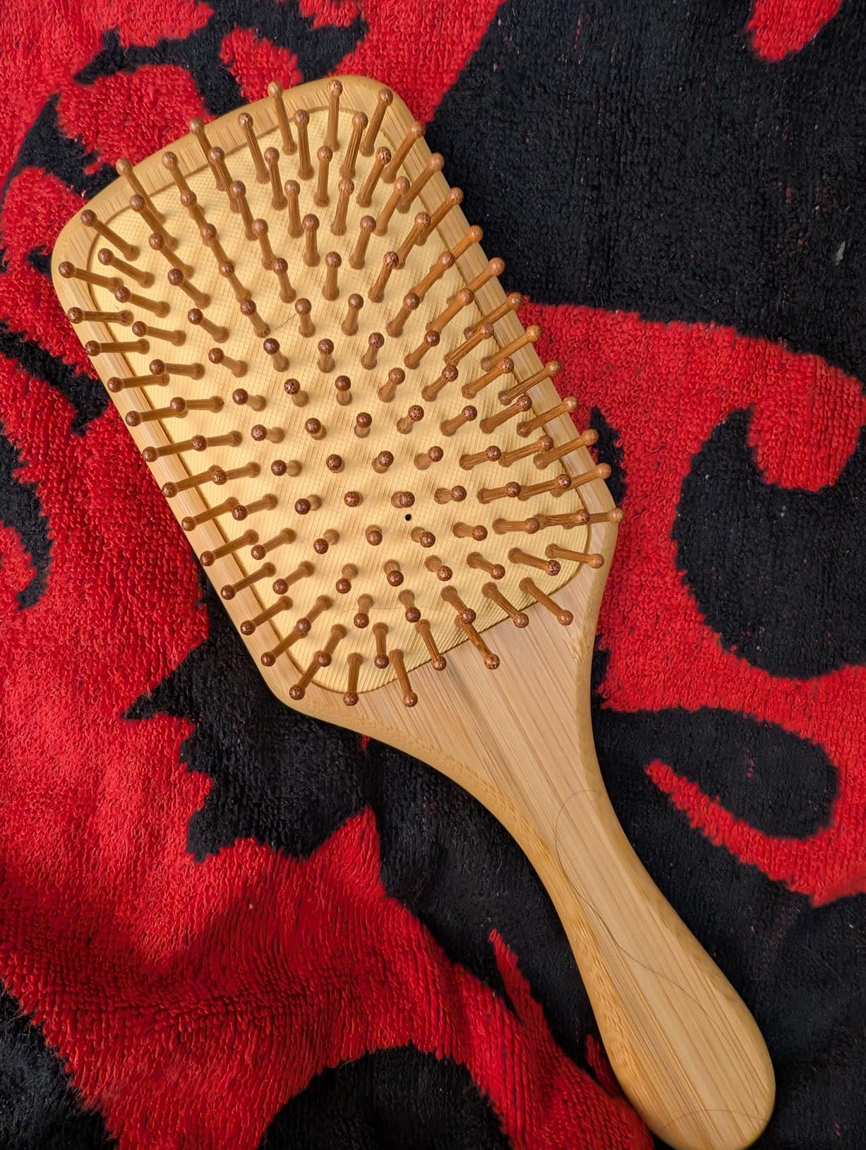 Amazon.co.jp: RICISUNG ヘアブラシ 竹製 櫛 くし 美髪ケア パドルブラシ 頭皮&肩マッサージ 静電気防止 人間工学 ...