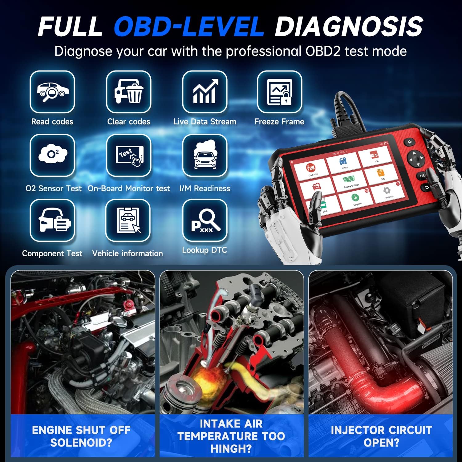 LAUNCH CRP909 full OBD2 diagnosis features