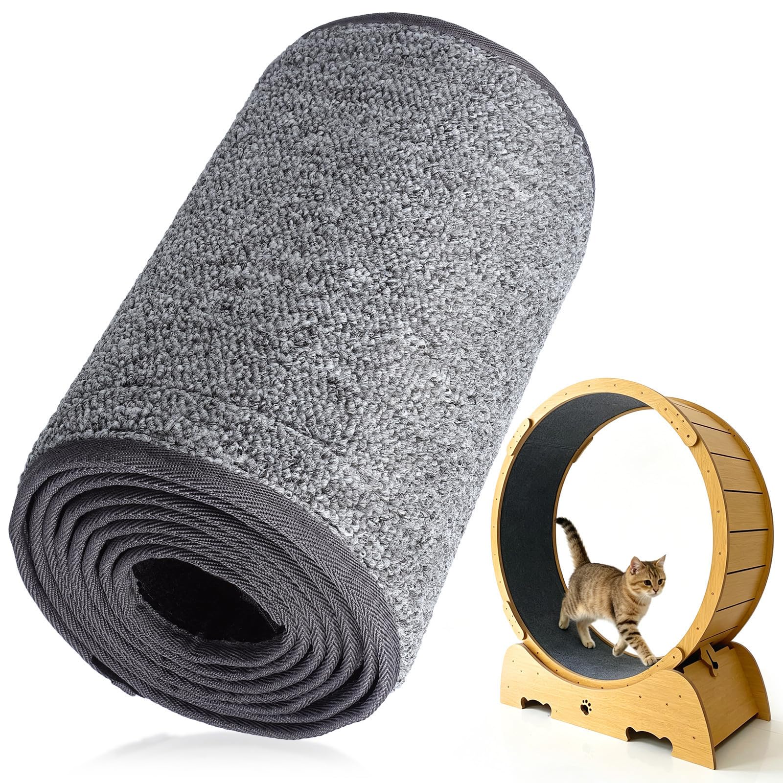 DOITOOL Almohadilla de Repuesto para Rueda de Ejercicio de Gato Felpa Antideslizante y Accesorios para Pista, Fácil Instalación para Hogares Amantes de Gatos