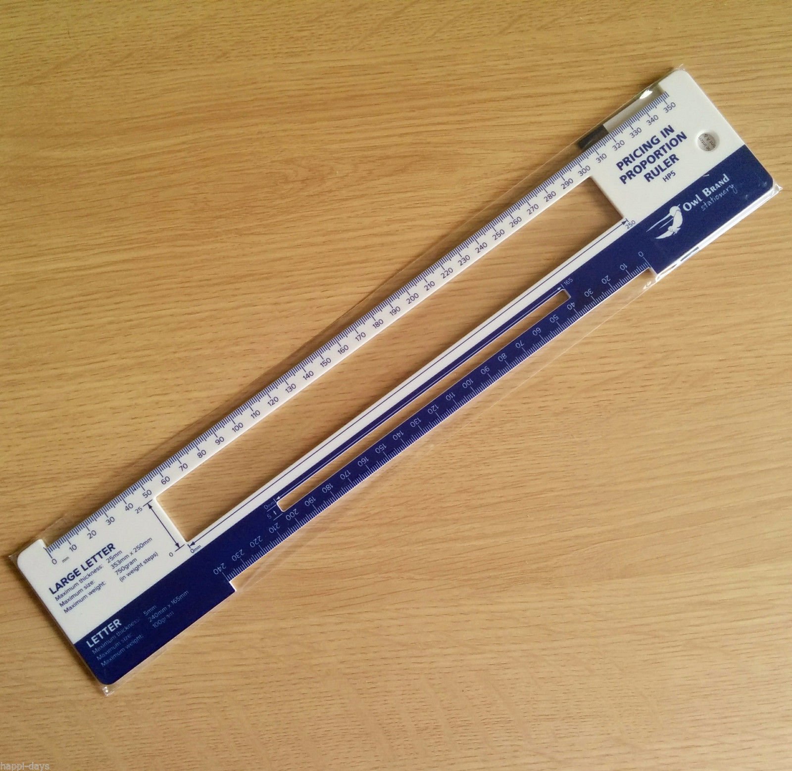 Postal Charge Template Ruler - Blue