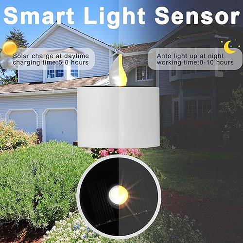 Miniatura 3 de Retisee 24 velas de té con energía solar, impermeables, sin llama, reutilizables, LED, para farol, jardín, fiesta, campamento y decoración del