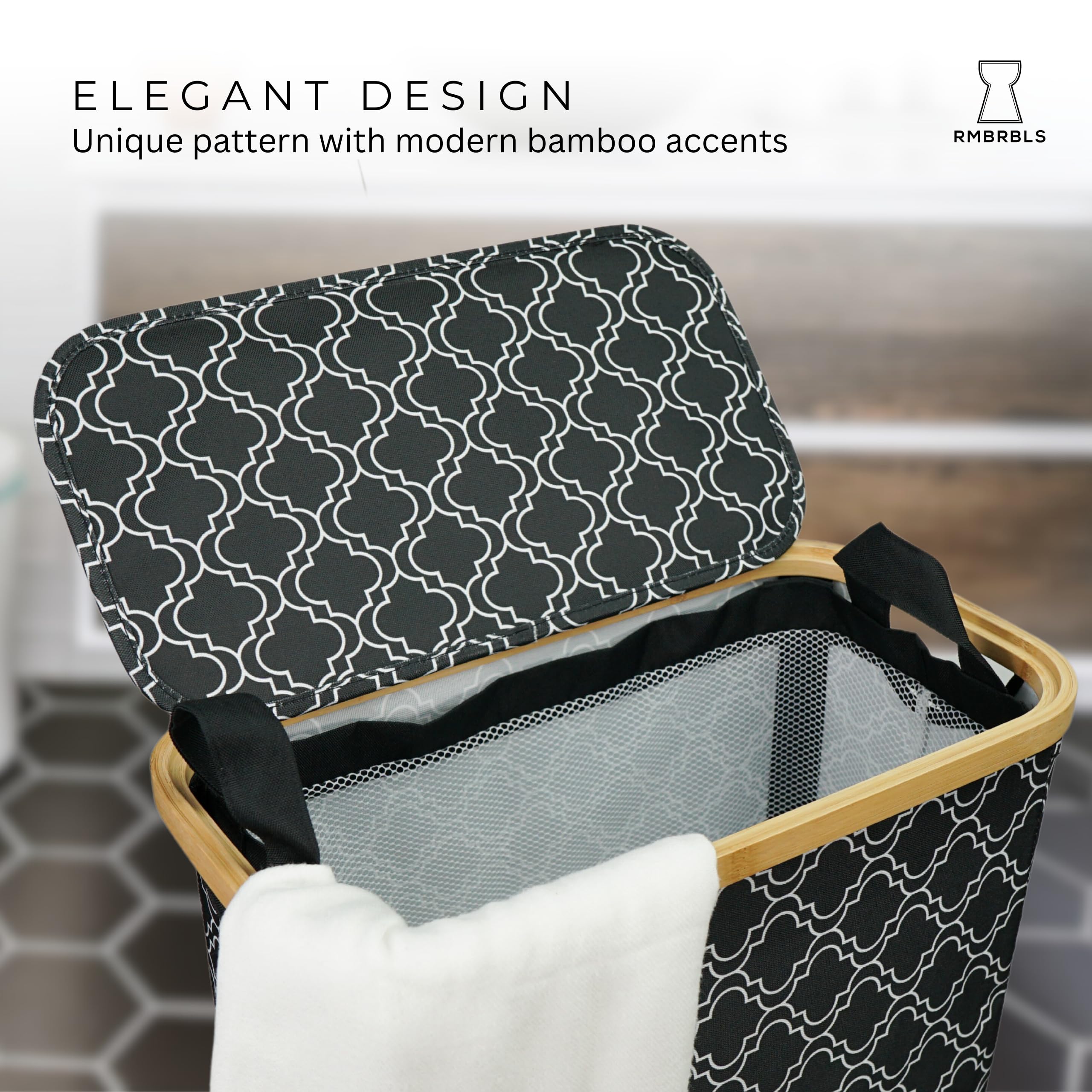 Panier à Linge Pliable Avec Couvercle 60L - Fin Et Rangement Facile, Sac Amovible, Idéal Salle De Bain Et Chambre (rose)