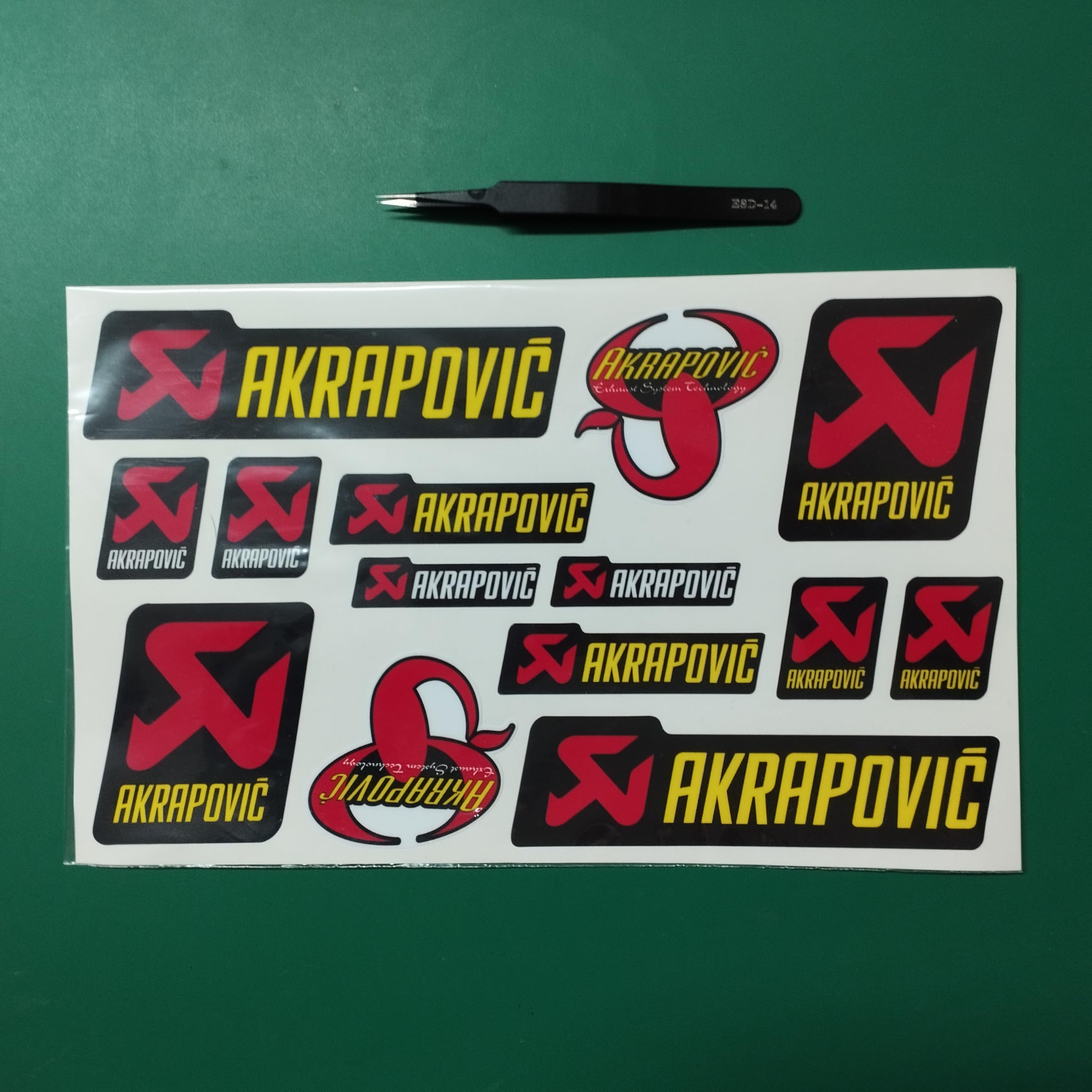 Kit di adesivi sponsor per scarico auto moto racing in vinile fustellato Sport Tuning in vinile polimerico laminato per esterno resistente al calore al freddo e ai graffi