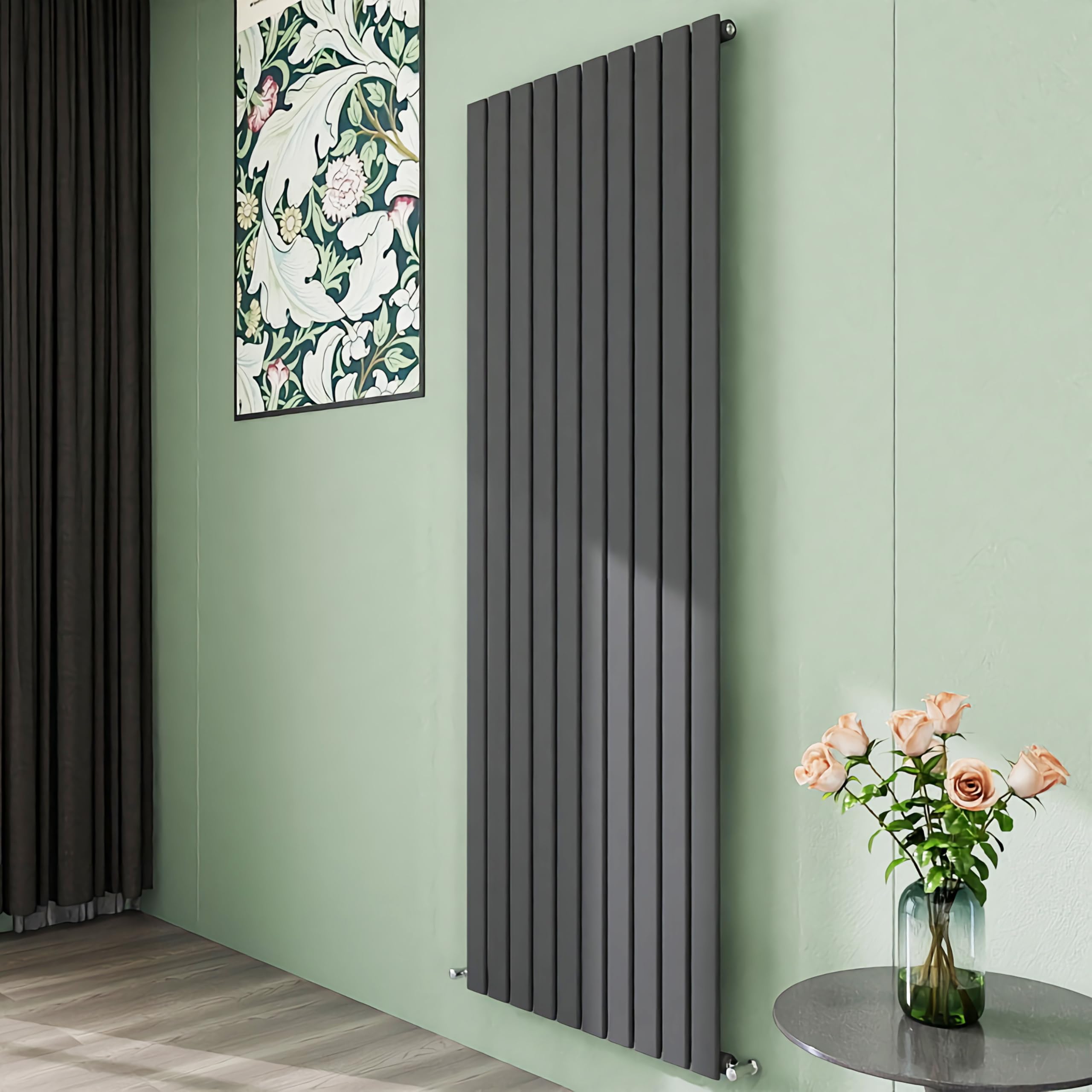 Simple Bathroom 1800×680mm Vertical Panel Designer Radiator Anthracite Single Flat Panel Central Heating Radiators