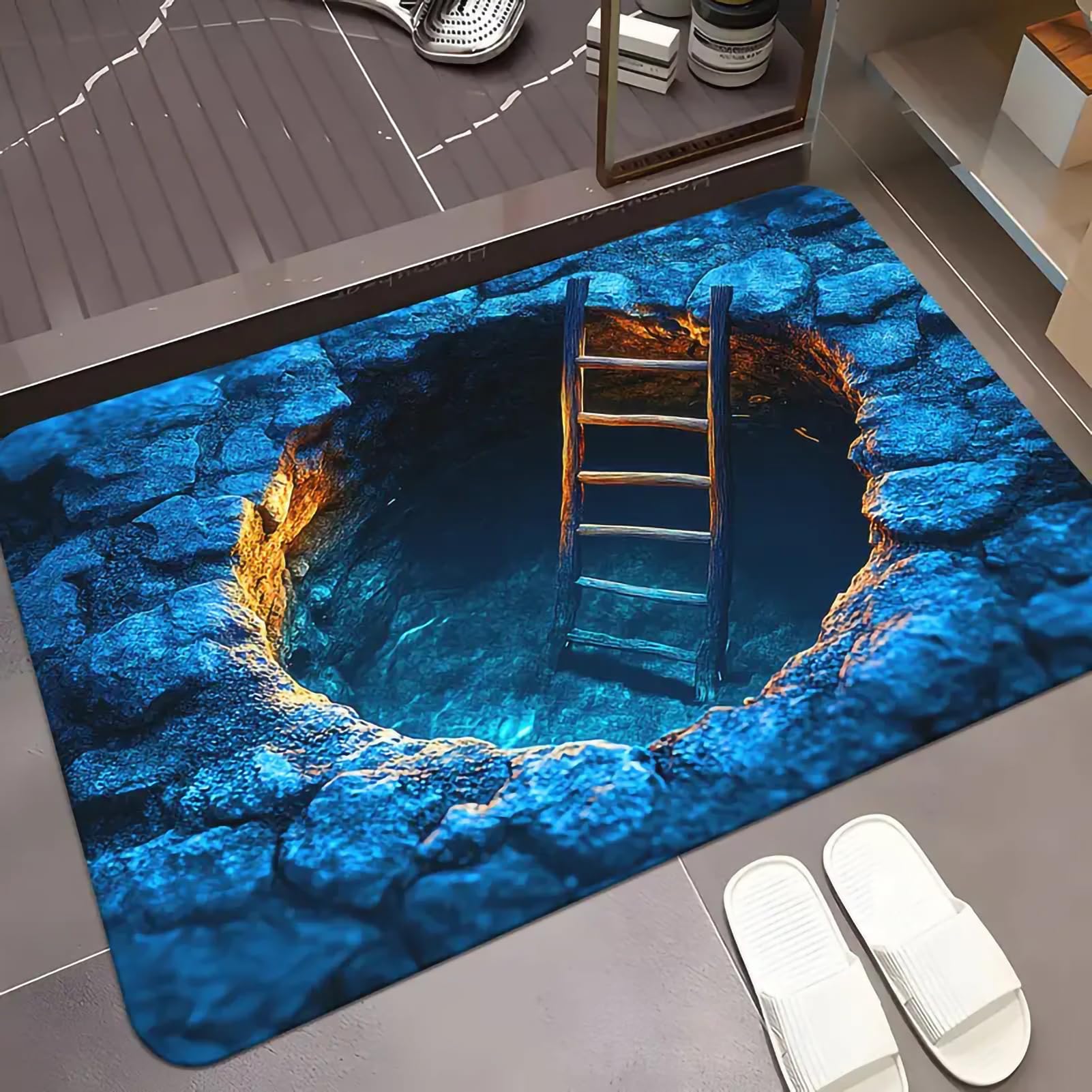 Avsmgp A Vsmgp Front Door Mat Indoor Outdoor Entrance, 3D Optical Illusion Rugs, Creative Personalization Carpets- Soft Non-Slip For Home,Outside Entry,Yard,Floor,Patio,,80 * 120Cm/2'7" × 3'11"