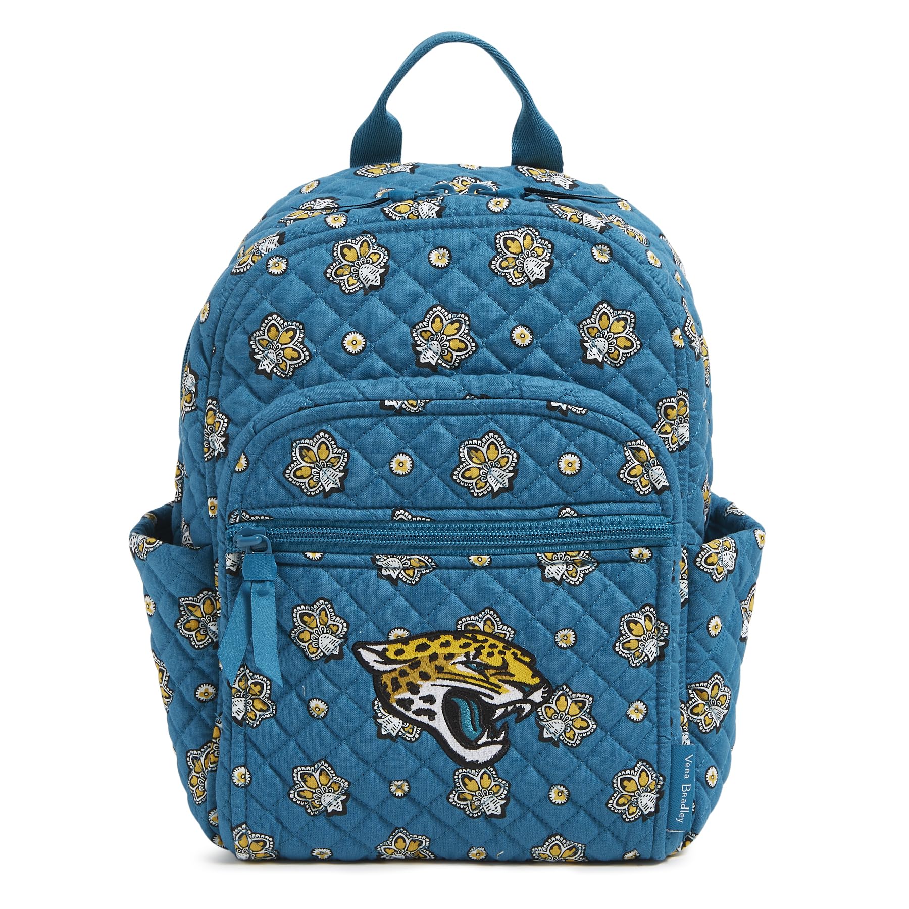 Vera Bradley Womens Cotton Nfl Small Backpack Multiple Teams Available Jacksonvillejaguarsonteal Goldbandana One Size