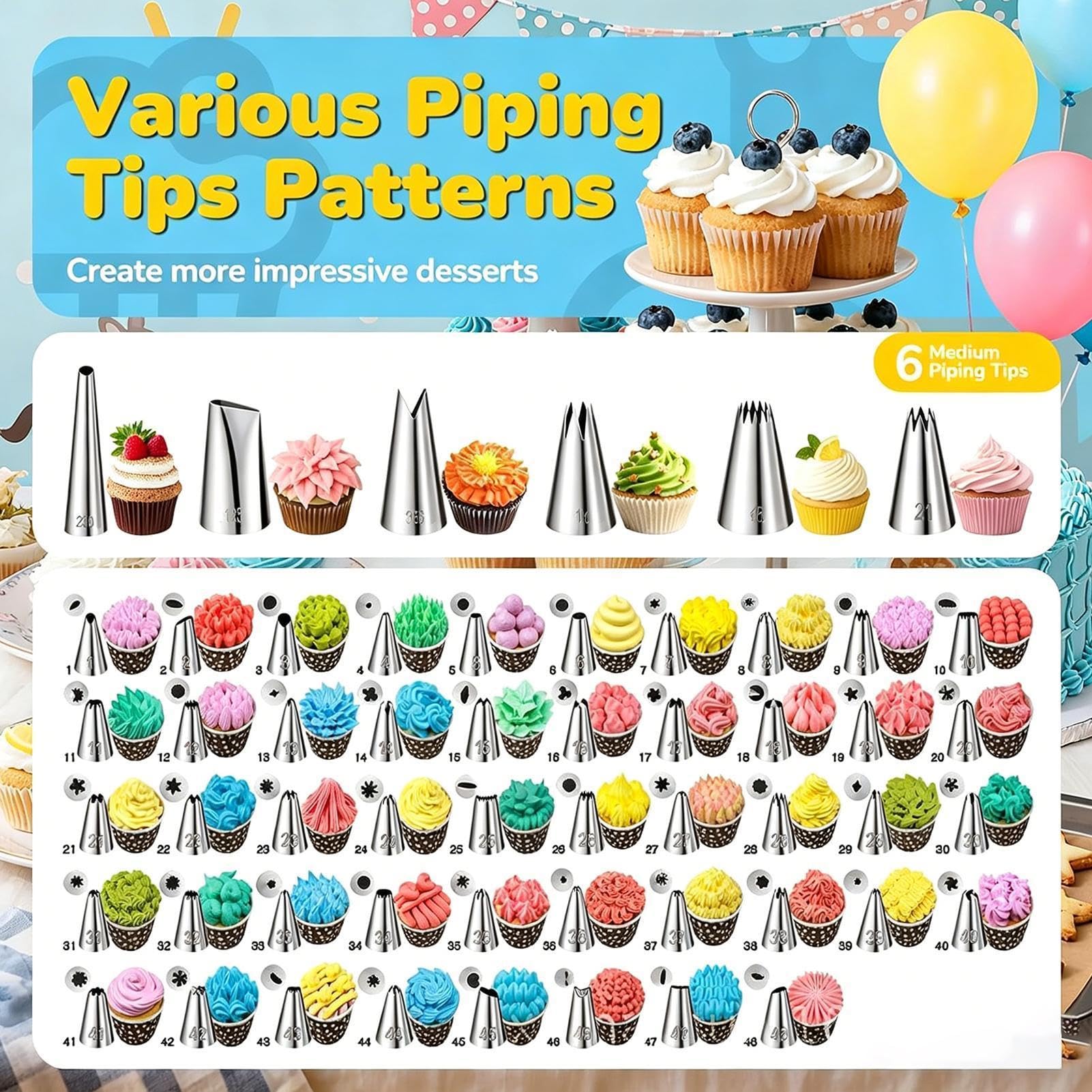 Kit Manga Pastelera para Glaseado Dispensador de Relleno Crema para | Herramienta Dispensadora de Crema para Postres, Tartas, Galletas, Chocolate, , Cumpleaños y Días Festivos