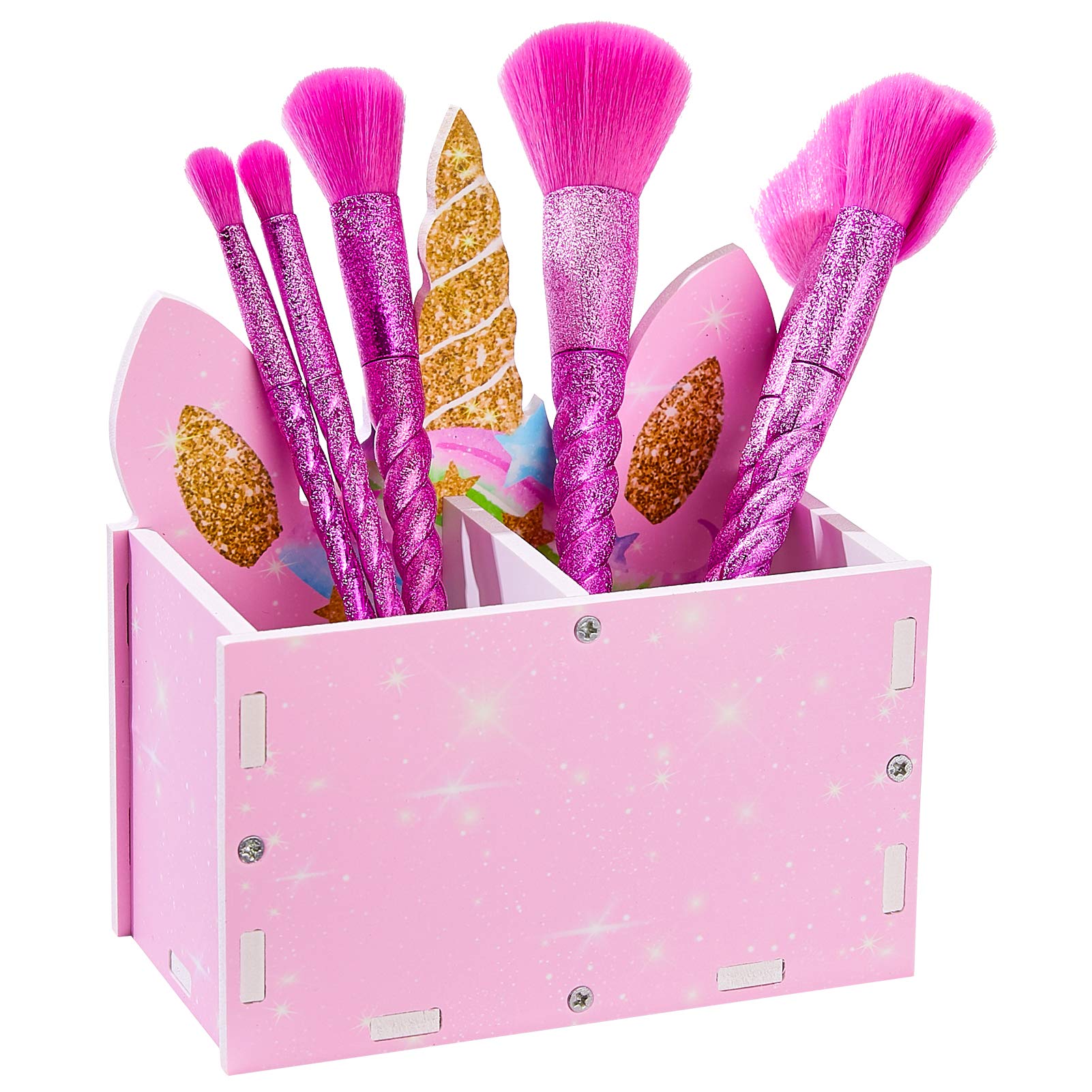 Pot à Crayons Licorne Basumee - 2 Compartiments, Déco Bureau Enfant, à Assembler
