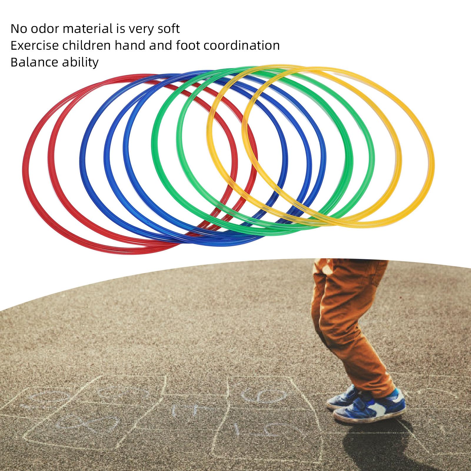 Alomejor Ensemble Cerceaux Entraînement Sensoriel Enfants Coordination Main-Pied