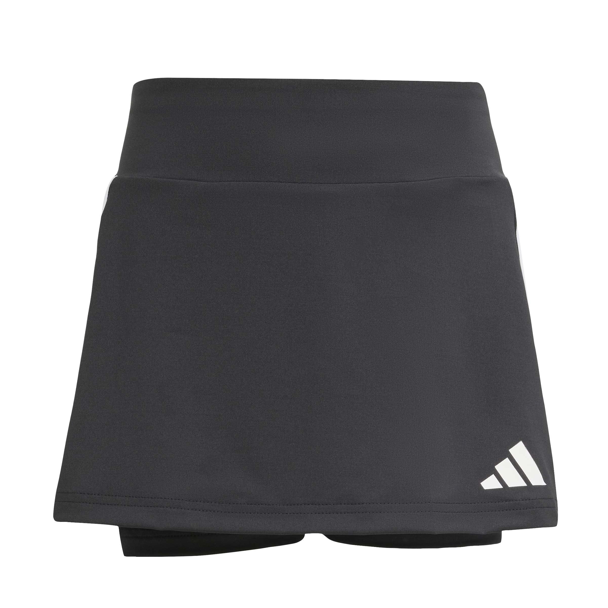 adidas Girl's Train Essentials 3-Stripes Skorts Dress, Black/White, 11-12 Years