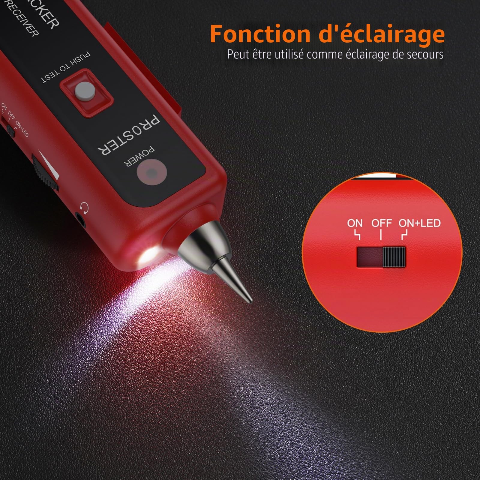 Proster Traceur de Câble Électrique RJ45 RJ11 Ethernet LAN - Testeur de Câble Réseau Multifonction avec Continuité et Toner Tracer - Outil Idéal pour Techniciens Télécom et Bricoleurs Domestiques Red