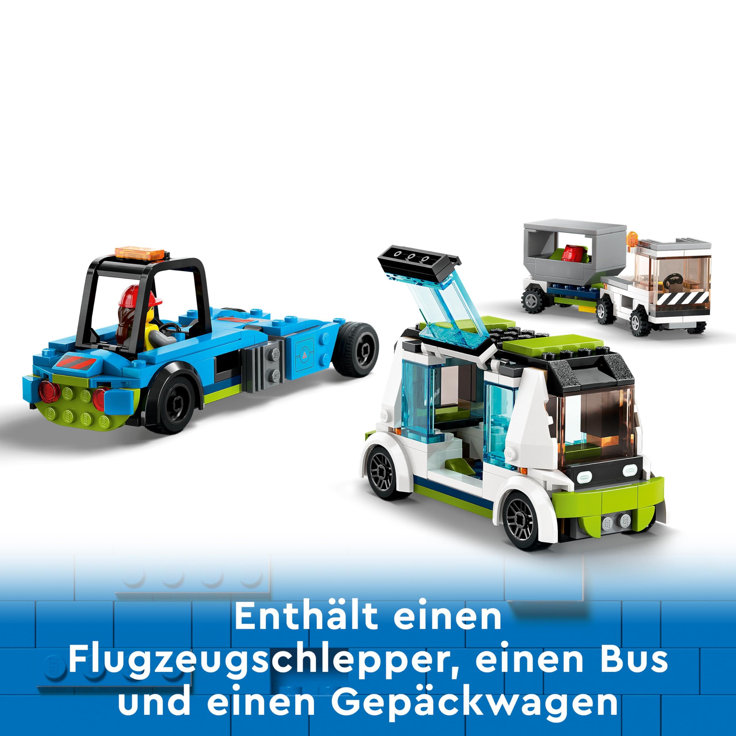 LEGO 60367 City Passagierflugzeug Spielzeug-Set, großes Flugzeug-Modell mit Fahrzeugen und 9 Minifiguren