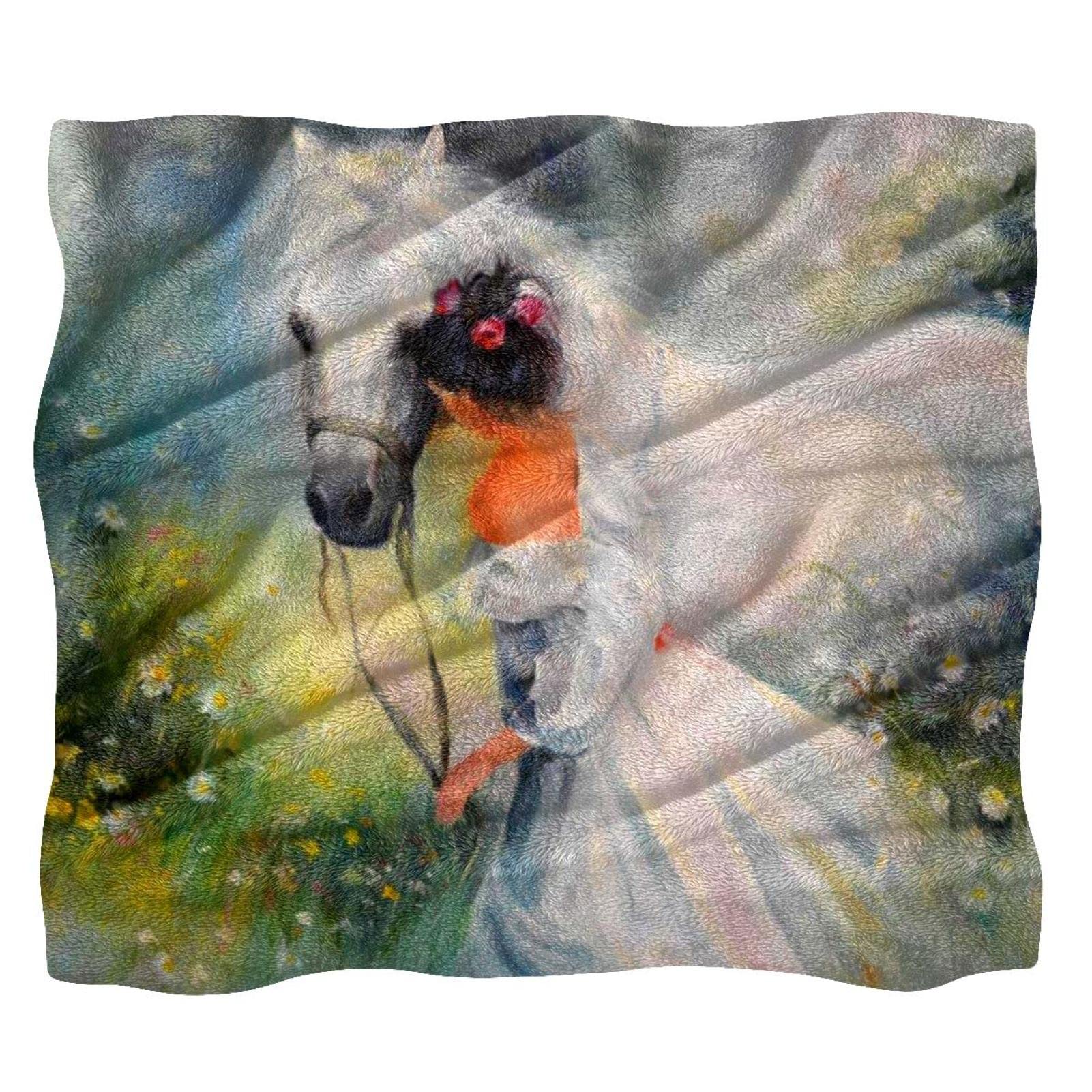 Couvre-lit peinture à l'huile vintage pour lit d'enfant fille et garçon douillet