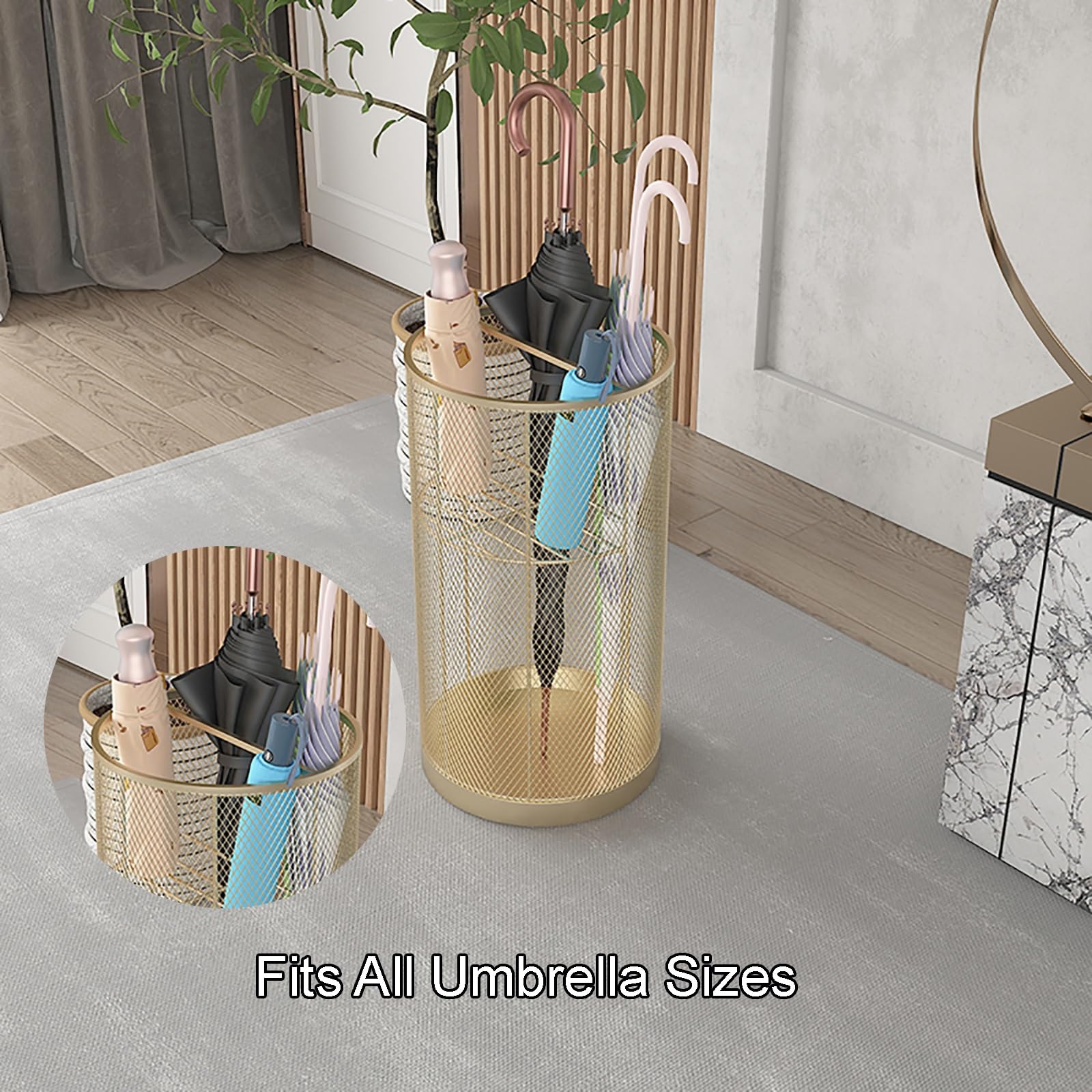 Ele d Porte-parapluies d'intérieur en métal pour cannes de St Umbrella et plus Slish Design 30 x 55 cm