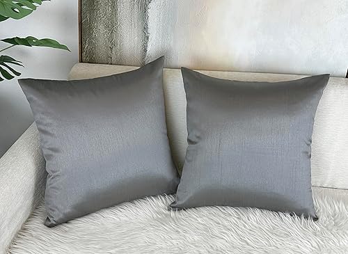 Miniatura 3 de Aiking Home - Funda de almohada de seda sintética, cierre de cremallera, juego de 2 unidades