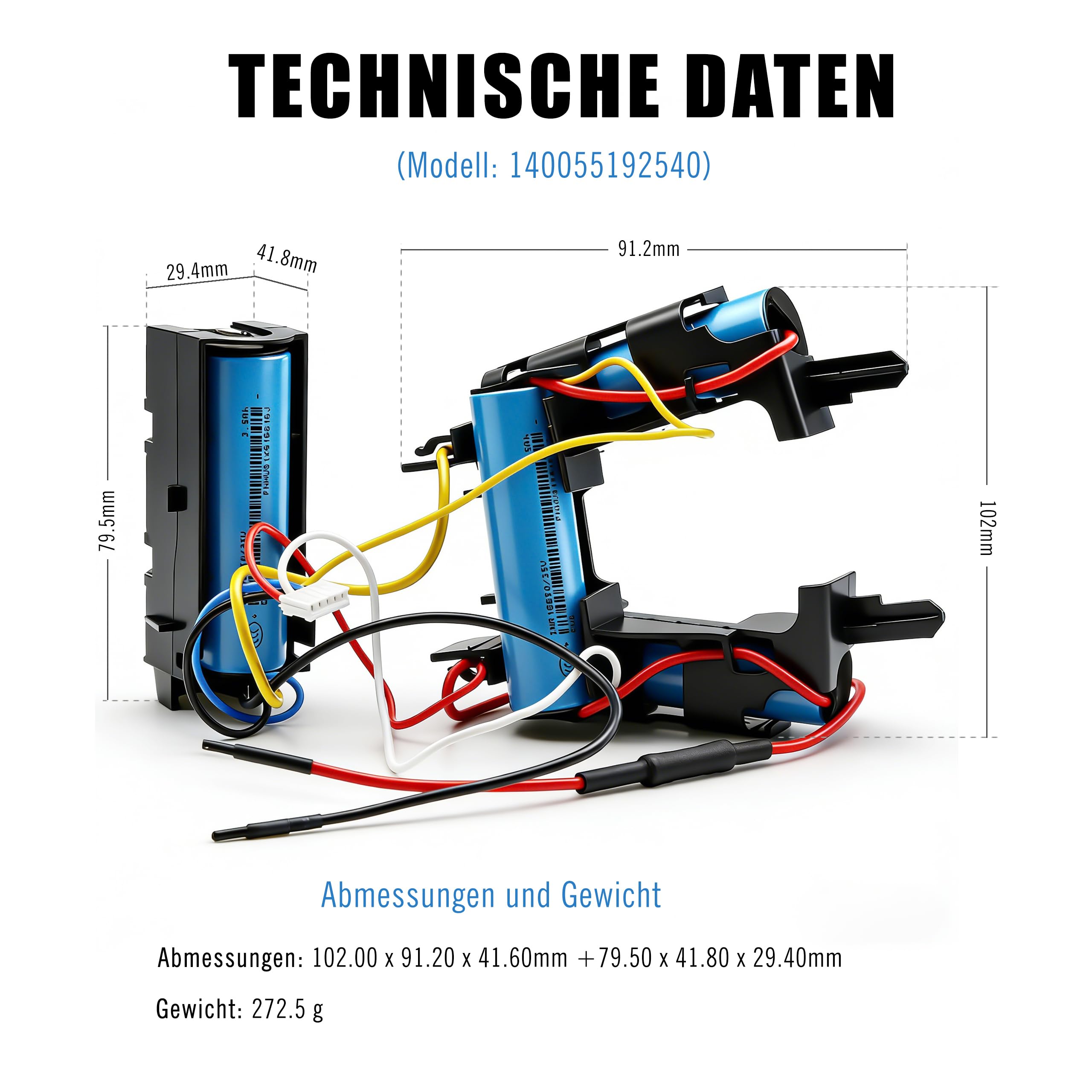 BLESYS 18V Akku für AEG Electrolux CX7 Serie, kompatibel mit 140055192540