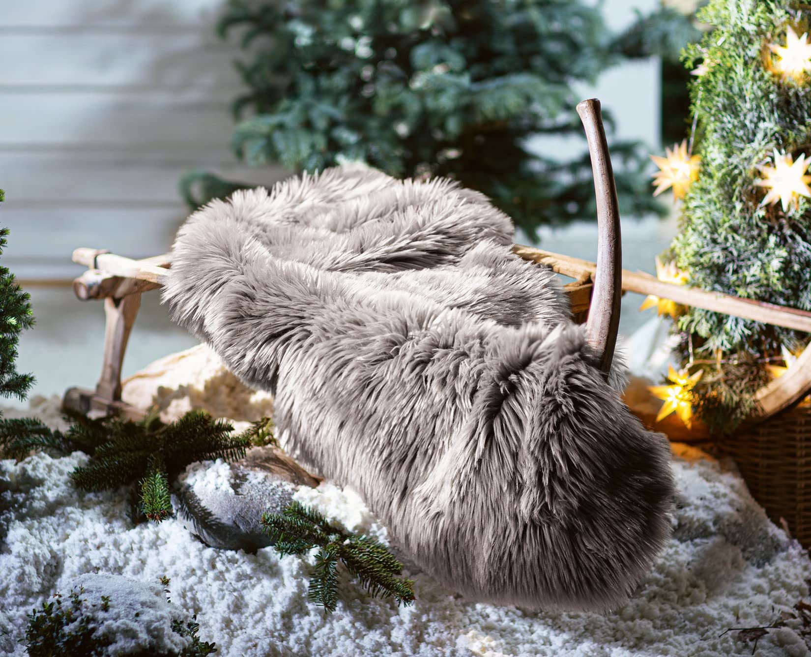 Kunstfell "Light" in taupe, 60x180 cm, Dekofell, Teppich, Läufer