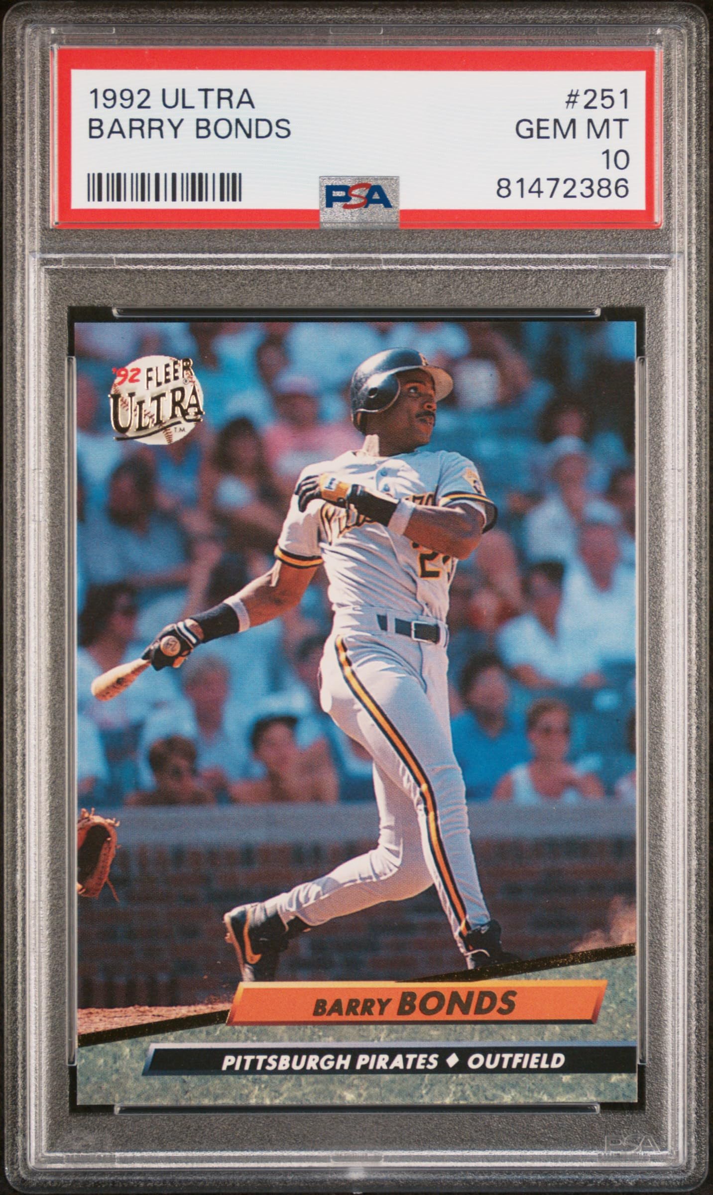 Amazon.com: Barry Bonds 1992 Fleer Ultra Baseball Card #251 Graded