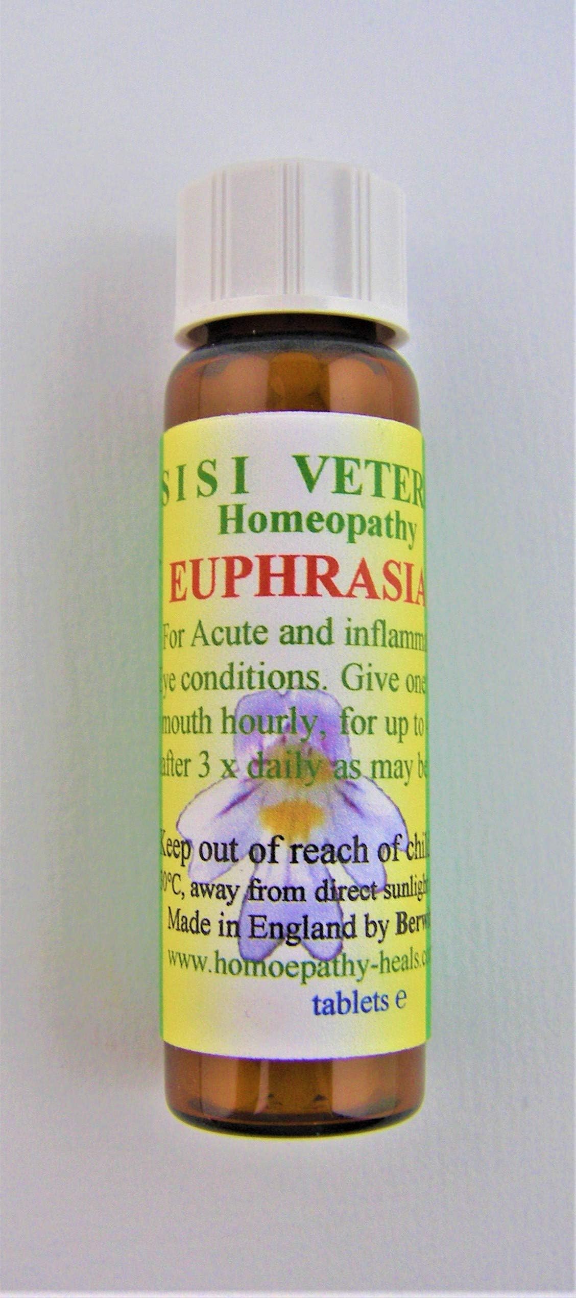 ASSISI EUPHRASIA 6c HOMEOPATHIC REMEDY 200 Pillules for Dogs, Cats, Horses, Small Animals and Birds