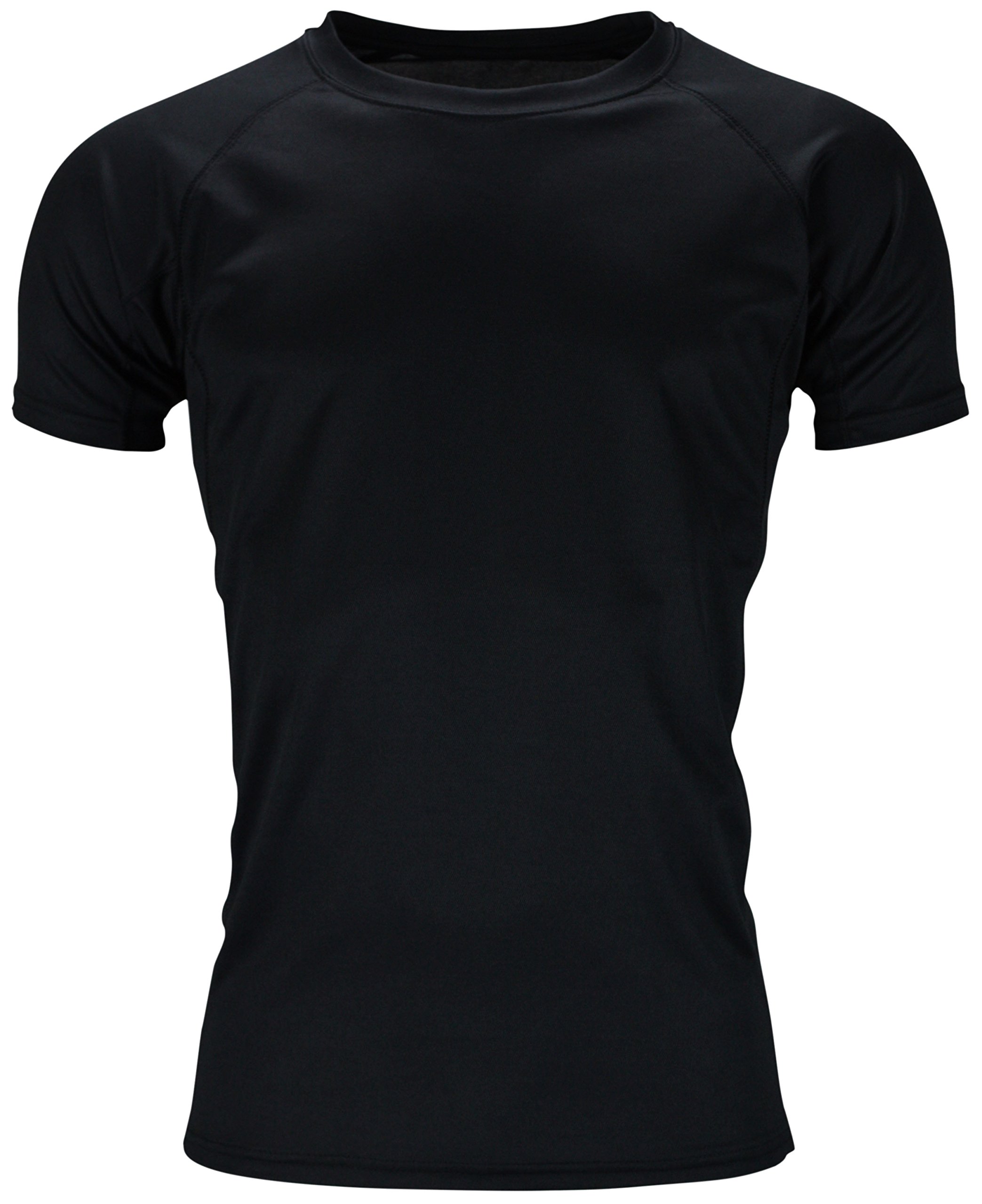 Urban Heritage Men's Black Short Sleeve Breathable Sports T Shirt (S, )
