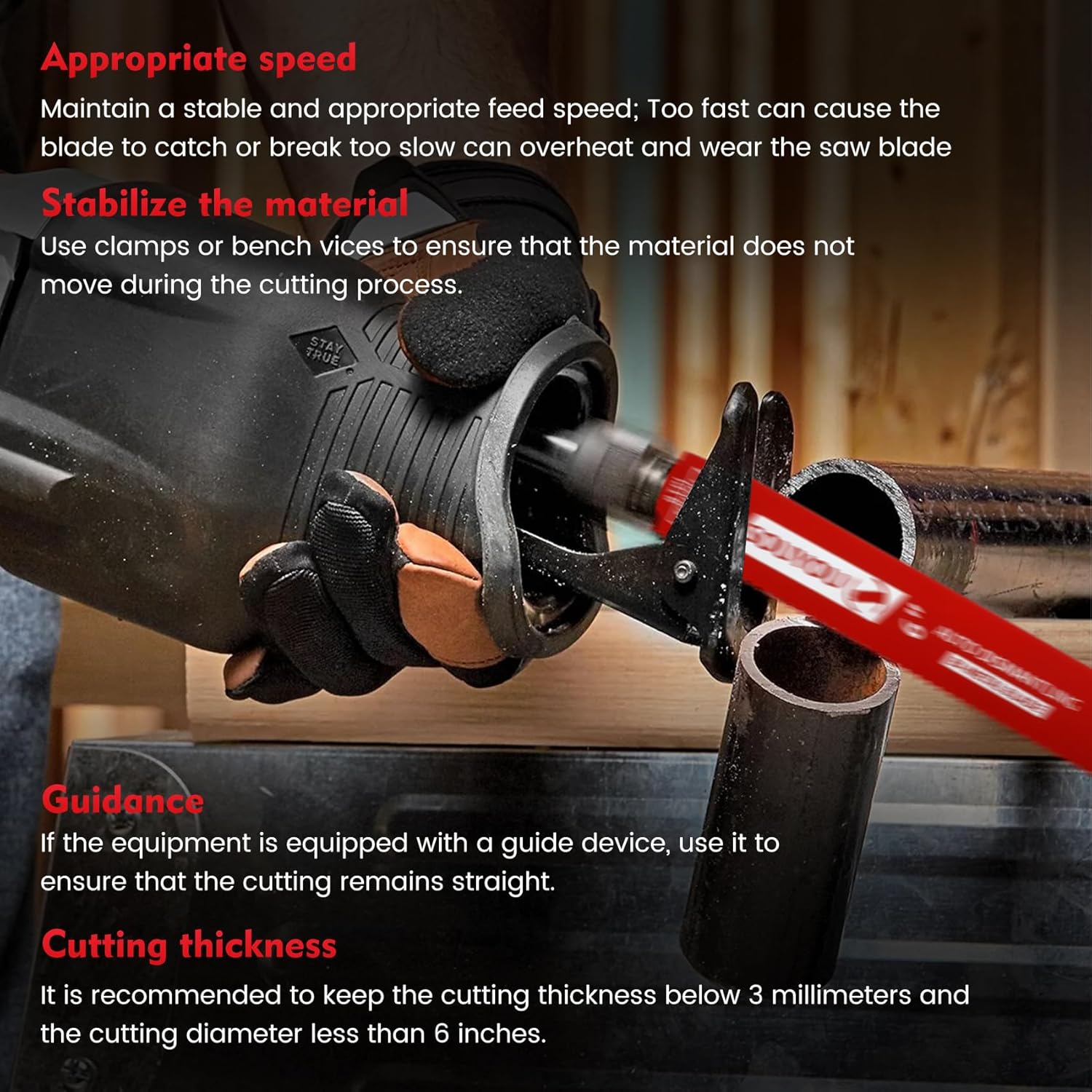 3 Pack 6 in 8 TPI Carbide Sawzall Blade with Organizer Carbide Alloy Steel for Automobile Dismantling Metal Steel Cutting Non-Stick Coated for Less Heat for 1/16-5/16 Medium Metals