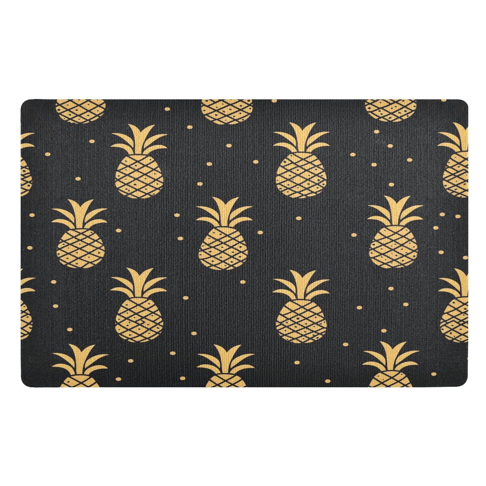 Paillasson absorbant noir or 50x80 cm tapis entrée intérieur antidérapant lavable