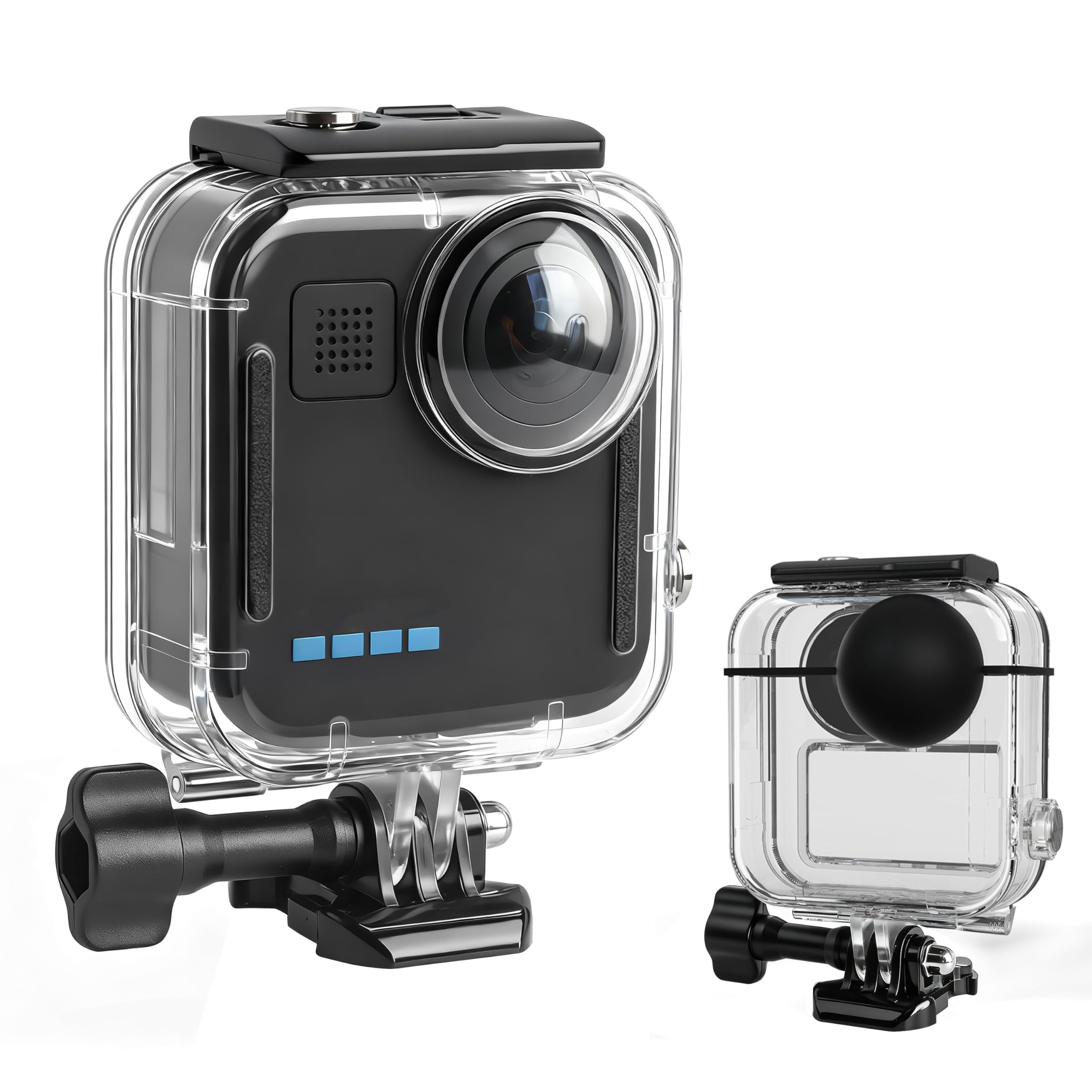 FitStill 147FT/45M wasserdichtes Tauchgehäuse für Go Pro MAX 2025, Unterwasser-Schutzhülle mit Halterung, Max 2025 Zubehör, Nicht kompatibel mit Go Pro MAX 360