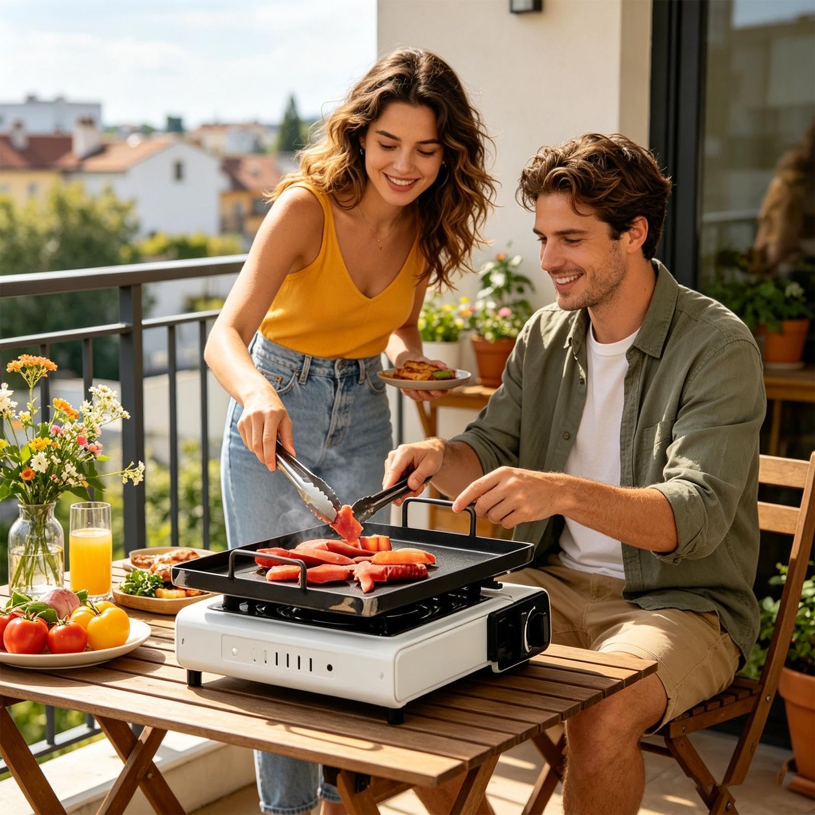 Grill Padella Pentola Rettangolare Antiaderente