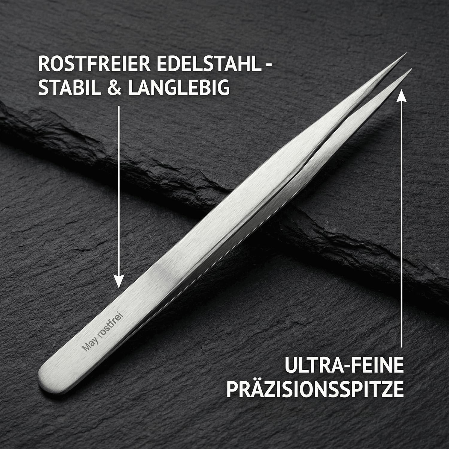 Pinzette Pinzette precisione a punta fine in acciaio inossidabile Pinzette multiuso dirte Pinze lunghe per strumenti