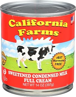 California Farms Sweetened Condensed Milk 14 oz Can - Full Cream, Kosher Dairy, Gluten-Free
