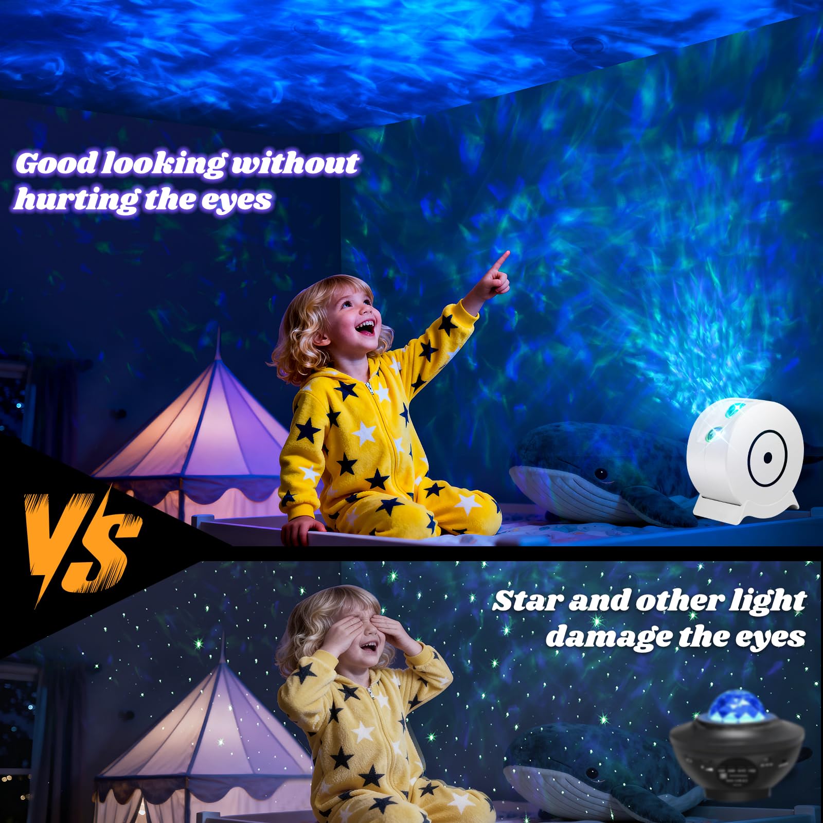 Projecteur Galaxy, projecteur de lumière, projecteur de veilleuse avec 41 modes d'éclairage, projecteur de lumière Galaxy avec minuterie et télécommande, pour enfants et adultes, chambre à