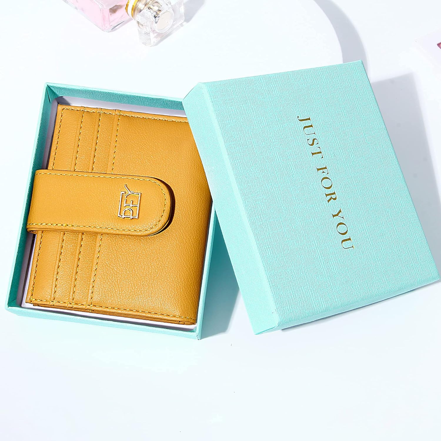 GEEAD Small Wallets for Women Slim Bifold Credit Card Holder Minimalist Zipper Coin Pocket - Image 7