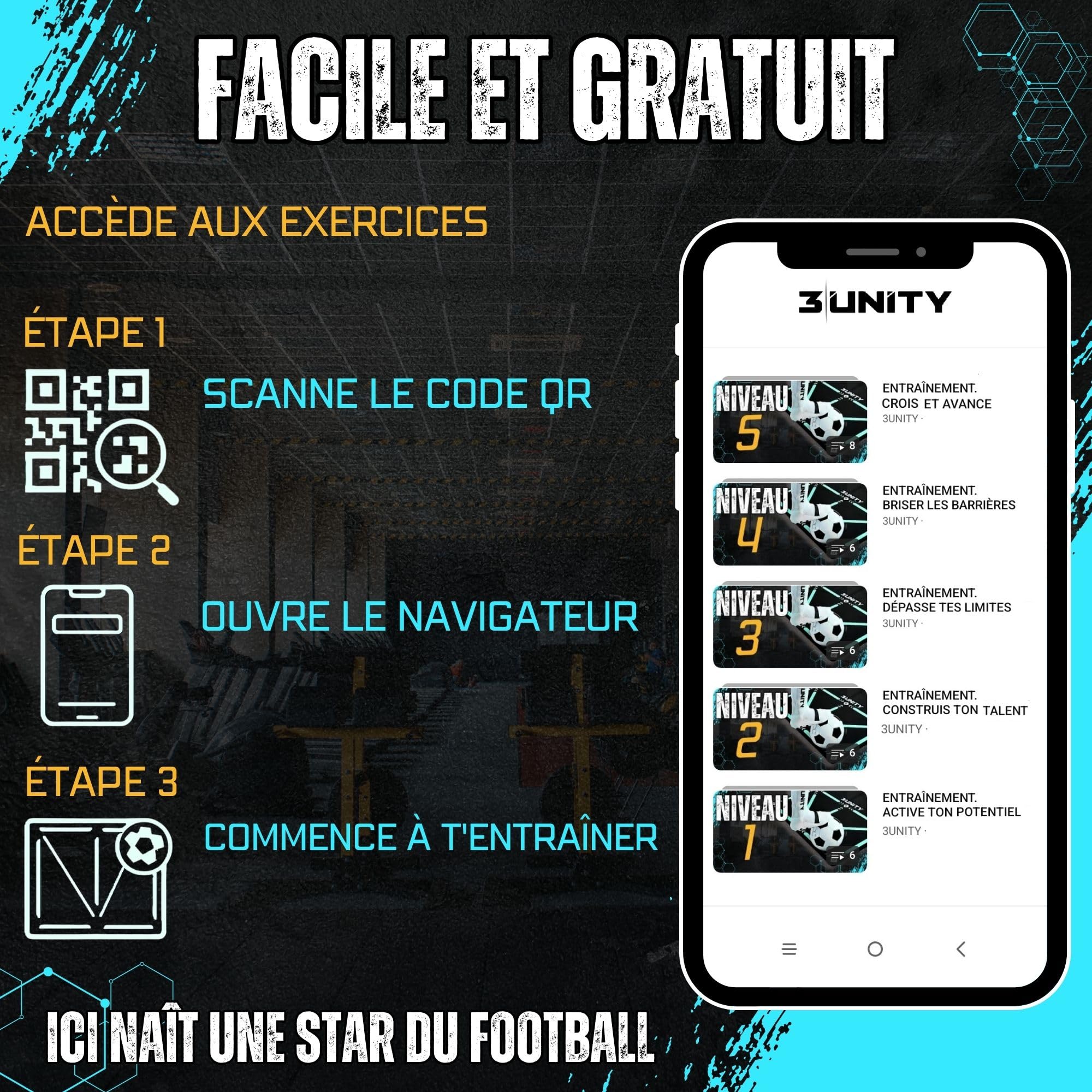 Kit de Tapis Entrainement Foot 60x90 avec 8 Plot Sport et Chaussette Antidérapante Foot - Tout ce Dont Vous Avez Besoin pour Devenir Une Grande Star - Football Accessoire - Tapis Football