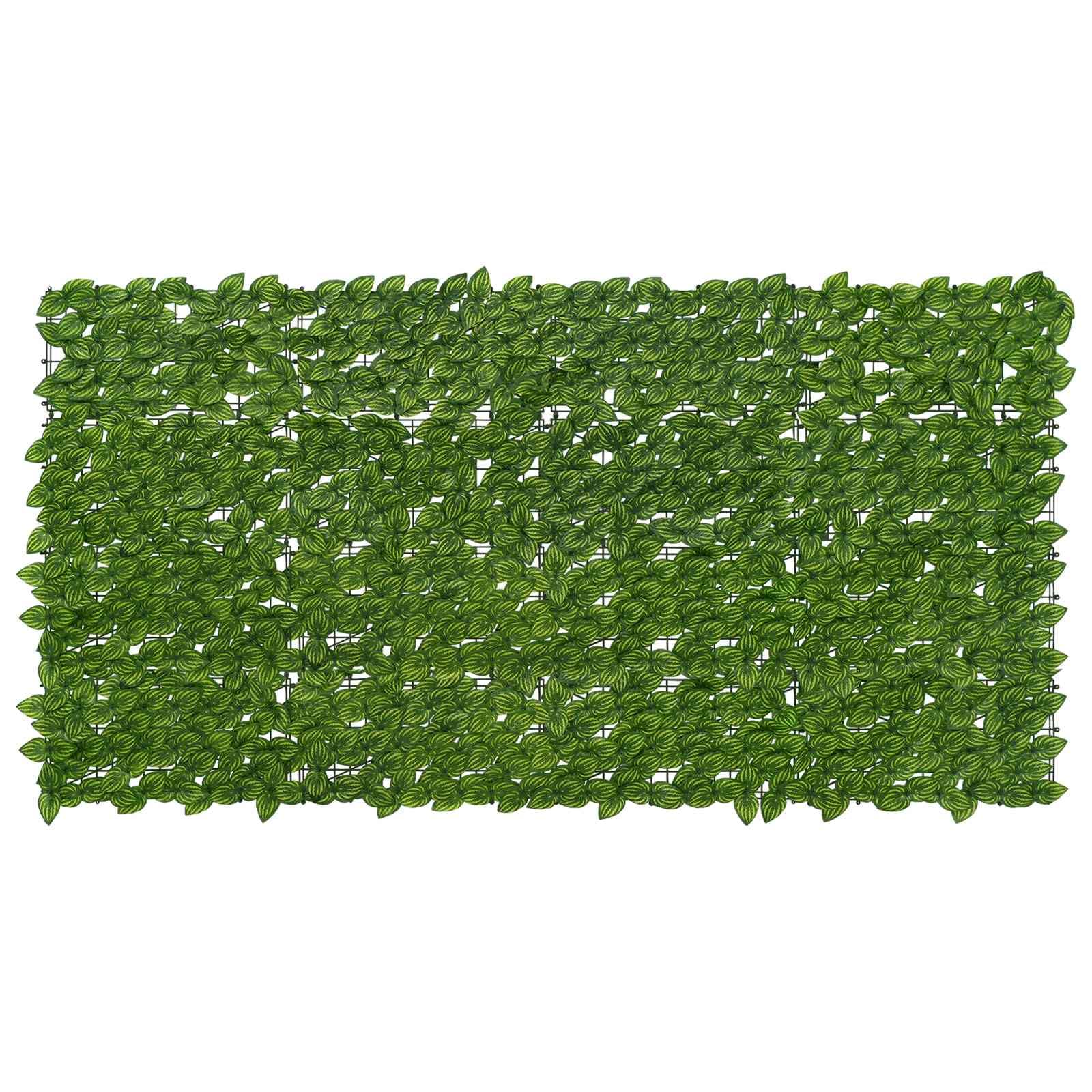 Balkonsichtschutz mit Blättern Grün Gelb 600 x 150 cm Künstliche Hecke Sichtschutzzaun für Garten Balkon Terrasse Zaunblende Kunsthecke Laubwand aus PE und Stoff