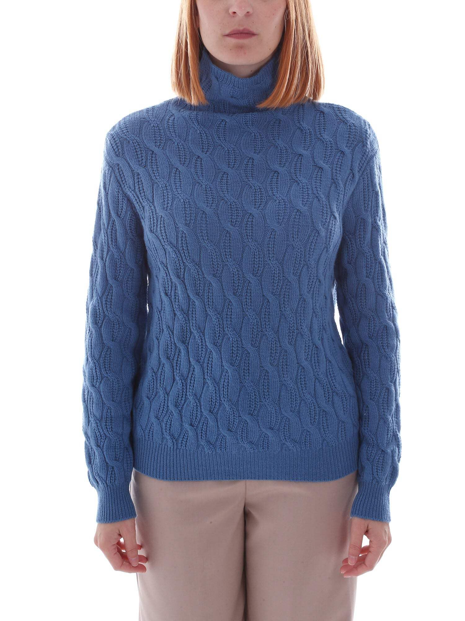 Emme Marella Maglie A Collo Alto Blu 2425366112200