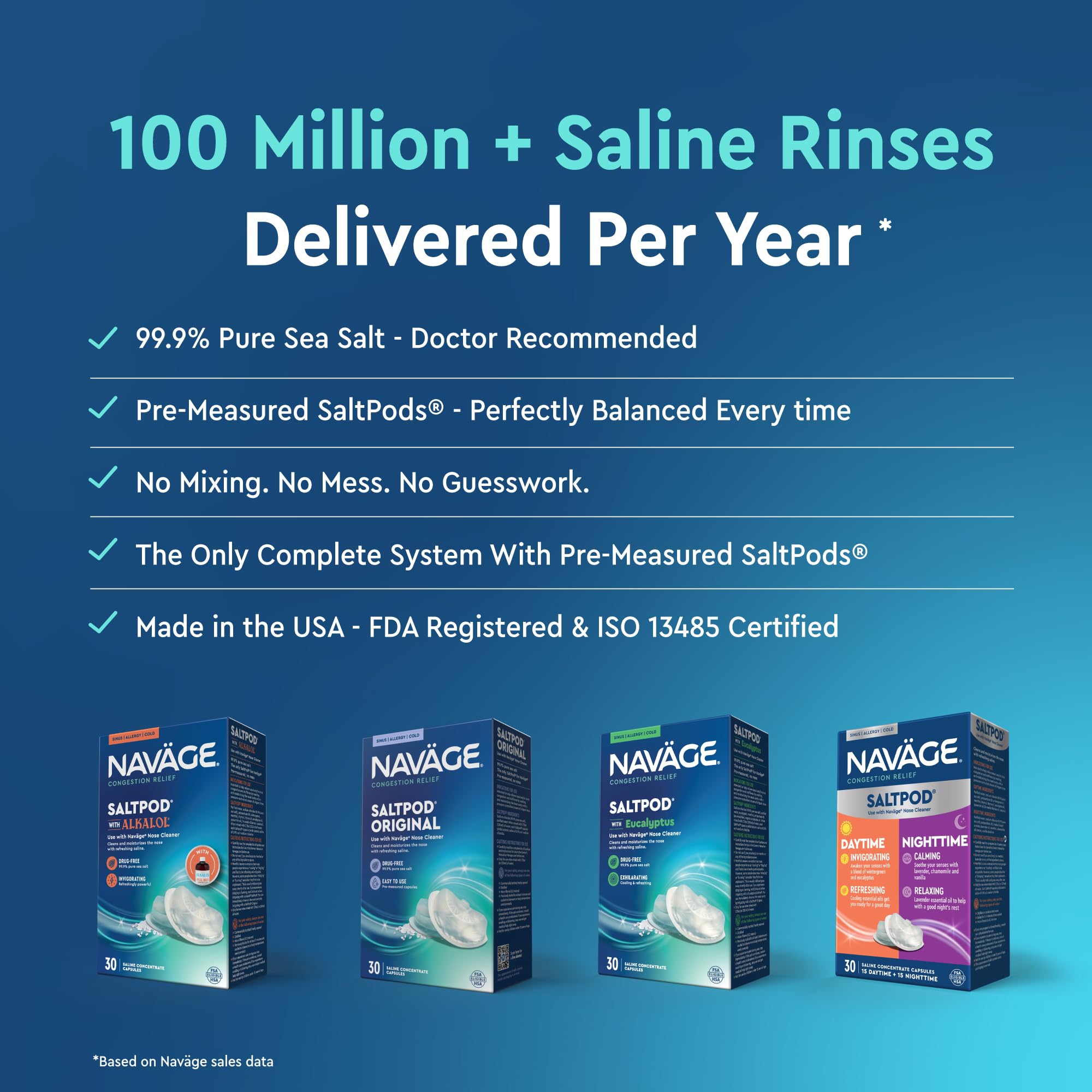 Navage® SaltPods Refills, Original Sea Salt Formula, 90 Count — Amazon image 3