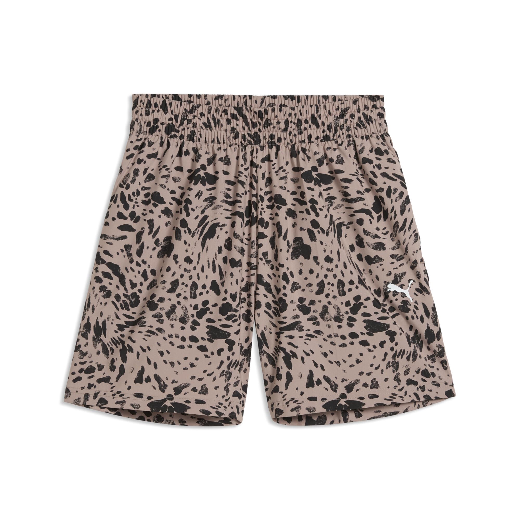 PUMA Damen Gewebte Shorts ESS Graphic Animal High-Rise AOP Woven Shorts 4”