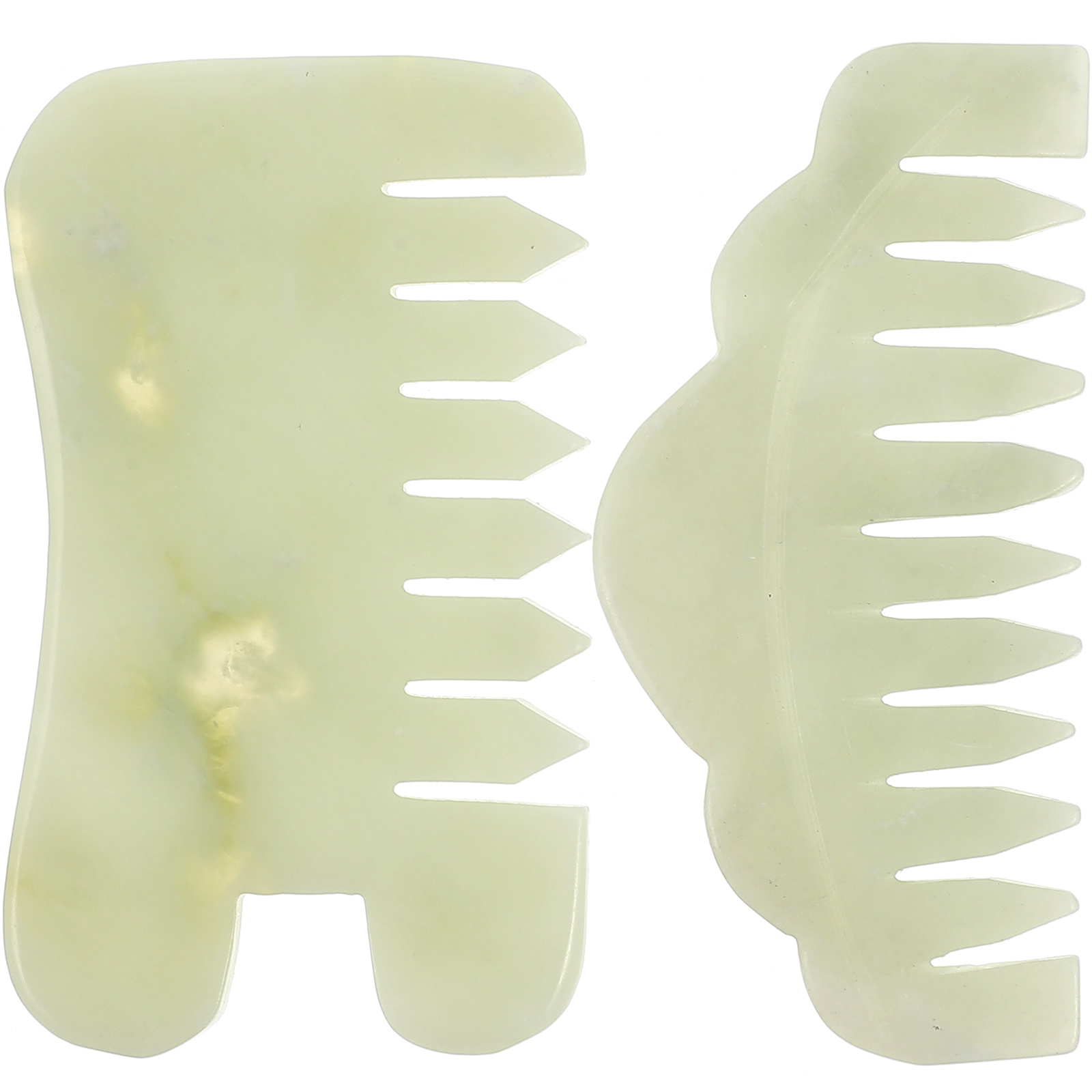 Weißer Jade Massagekamm – Guasha Tool Für Kopfhaut & Haare, 3.38x1.73x0.16 Zoll – Perfekt Für Entspannung & Haarpflege