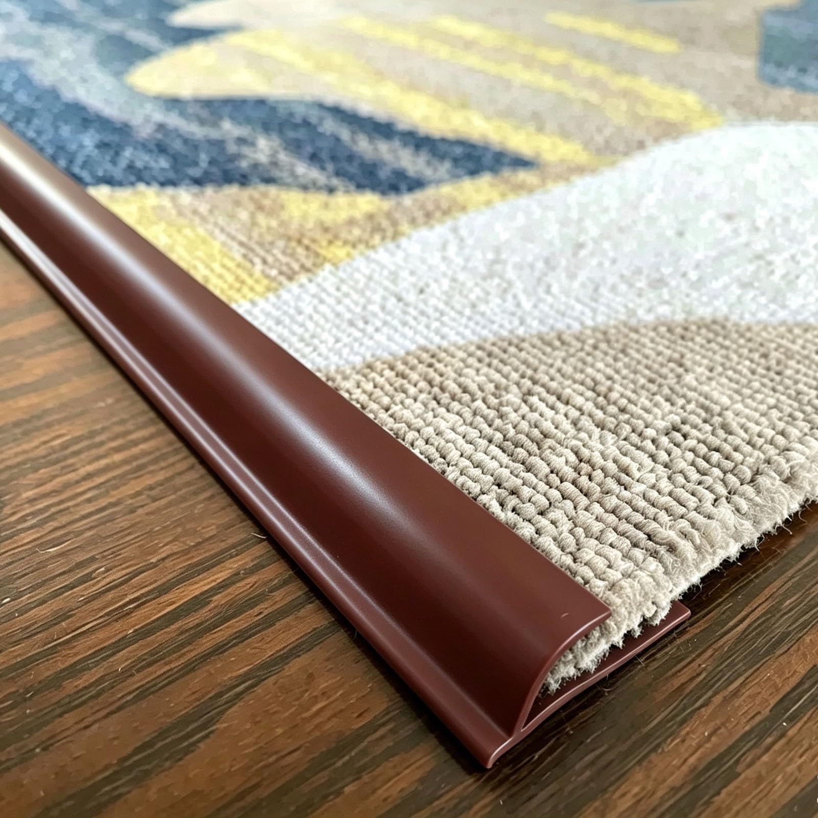 Profilo di Transizione Pavimento Tappeti Bordo Protezione tra 3 e 15 mm | Striscia di Raccordo Autoadesiva per Moquette, Profilo di Finitura Personalizzabile per Bordure di Pavimenti per Porte